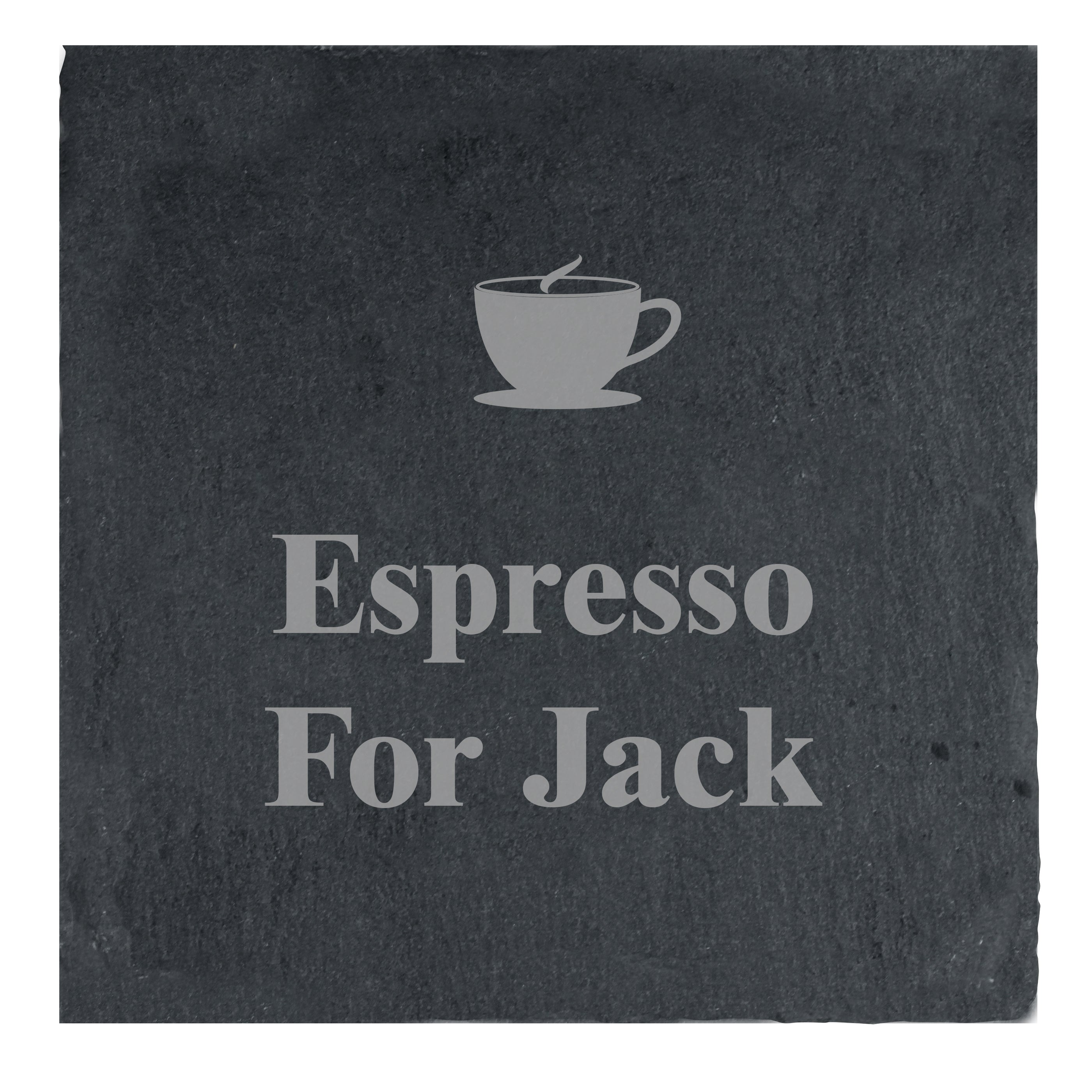 Personalised Hot Drink Motif Single Slate Coaster - gift & personalise