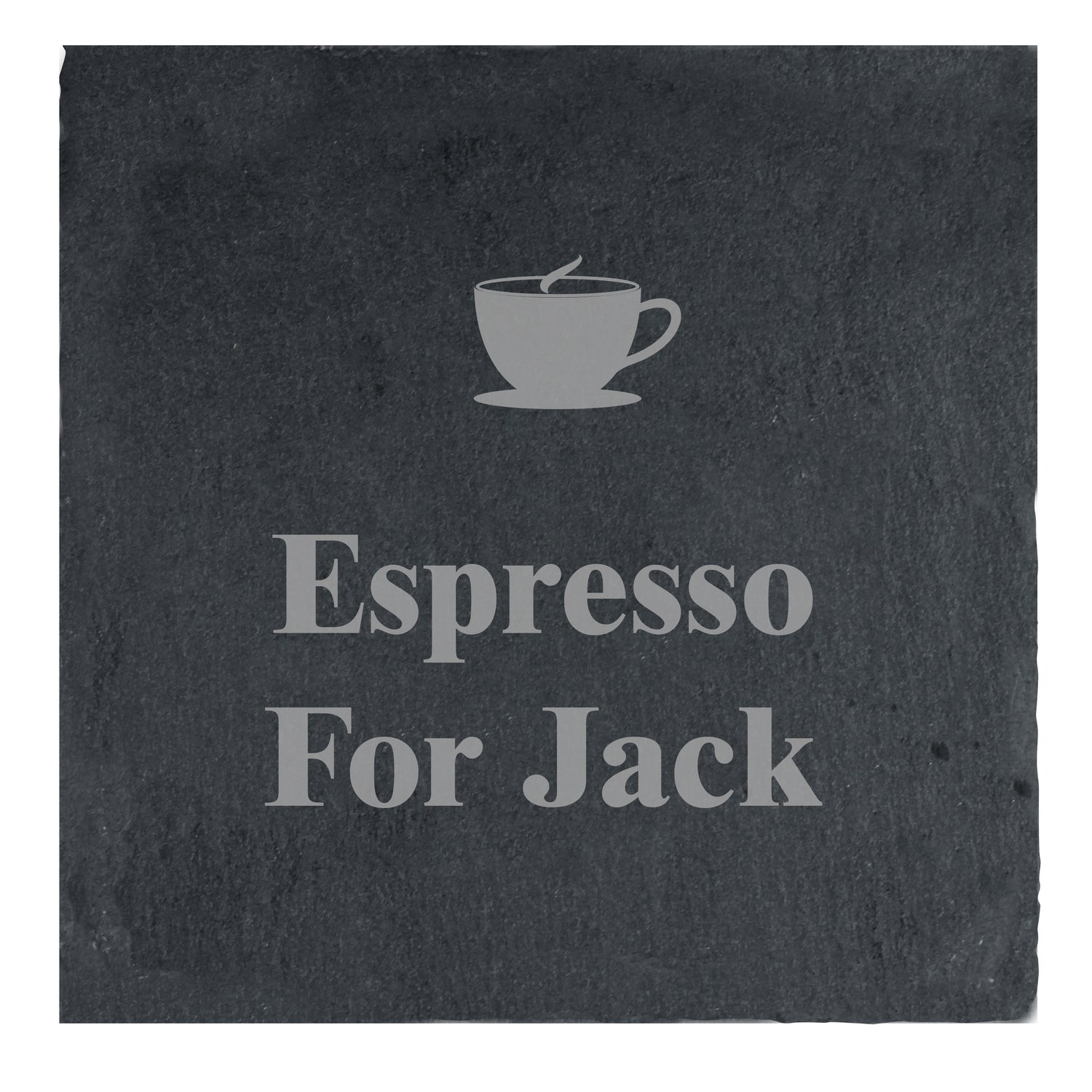 Personalised Hot Drink Motif Single Slate Coaster - gift & personalise