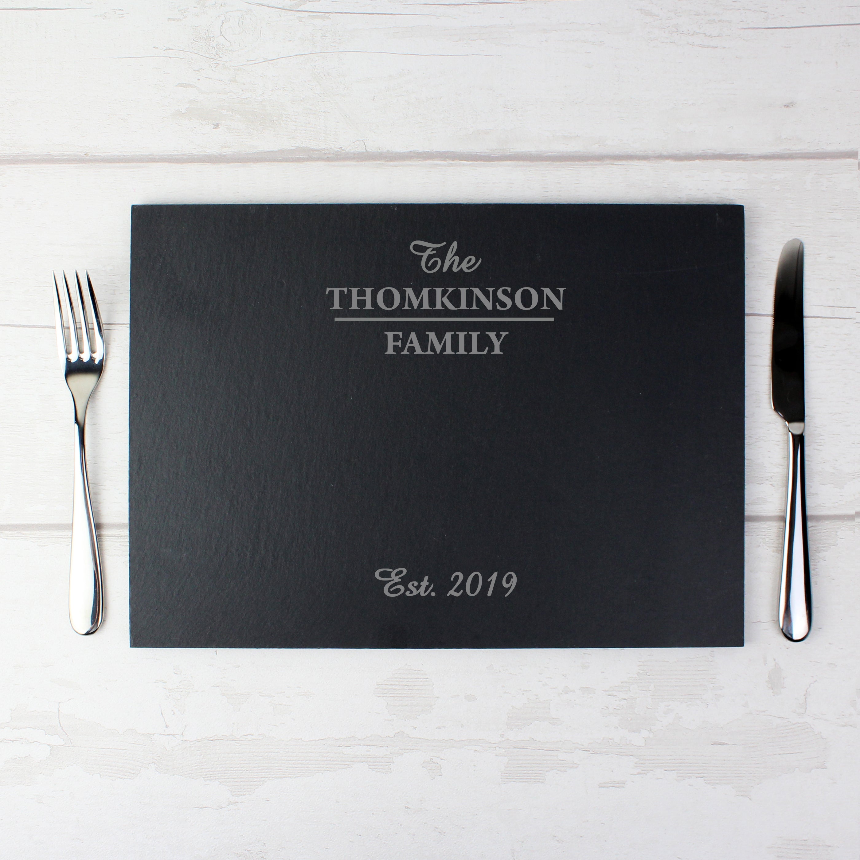 Personalised Family Slate Placemat - gift & personalise