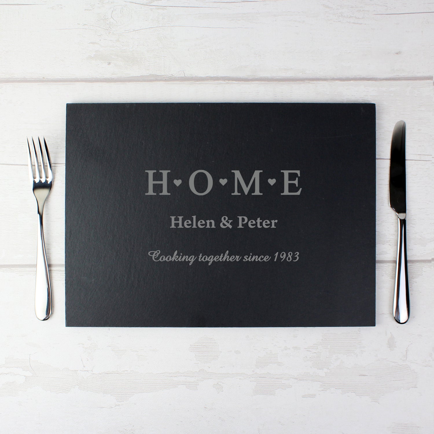 Personalised HOME Slate Rectangle Placemat - gift & personalise