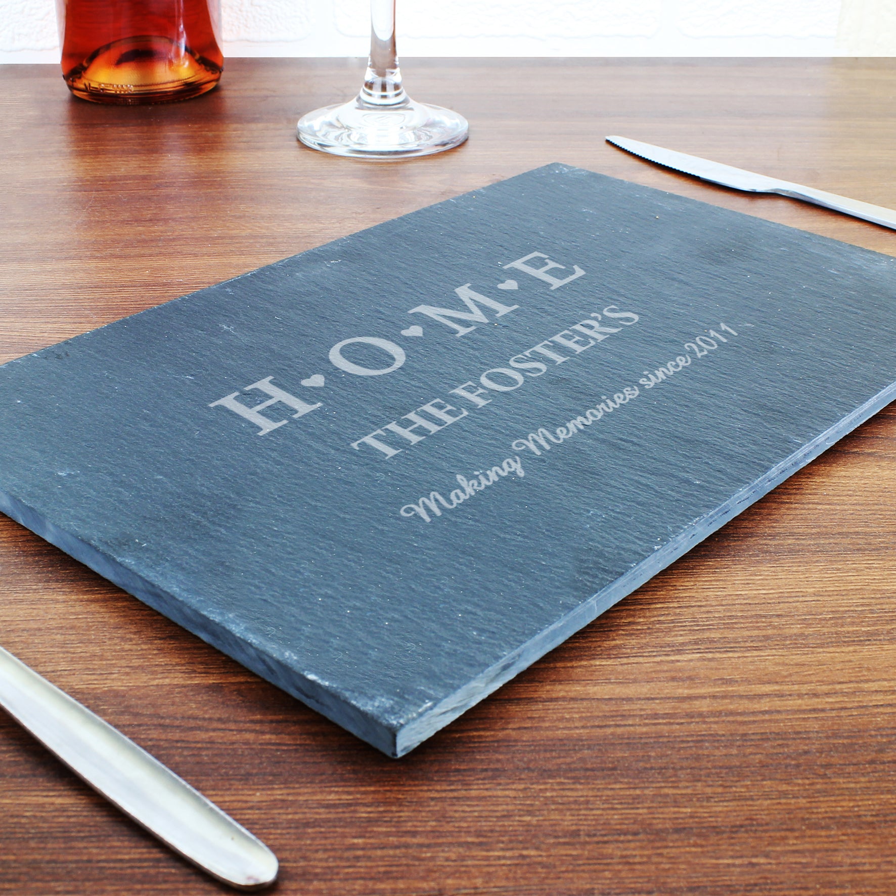 Personalised HOME Slate Rectangle Placemat - gift & personalise