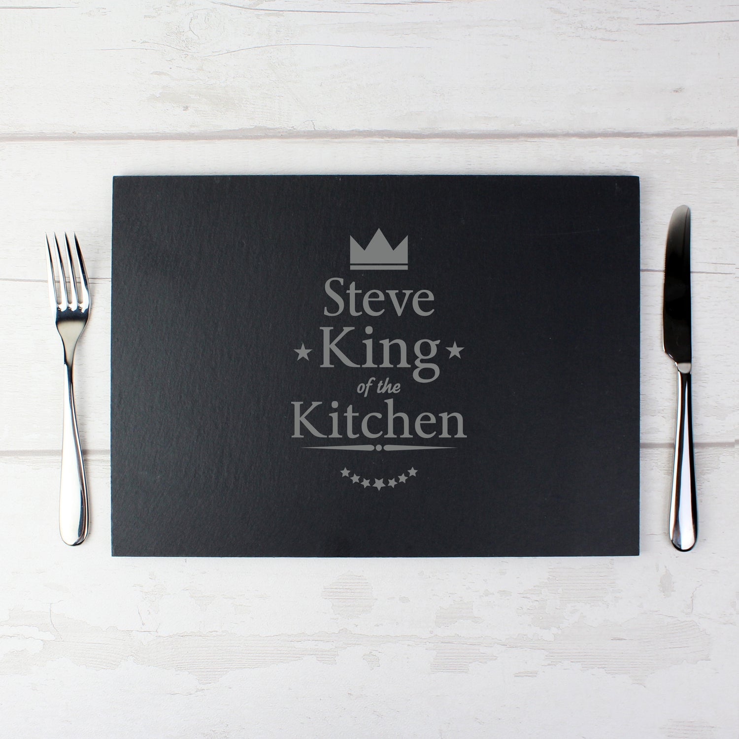 Personalised King of the Kitchen Slate Placemat - gift & personalise