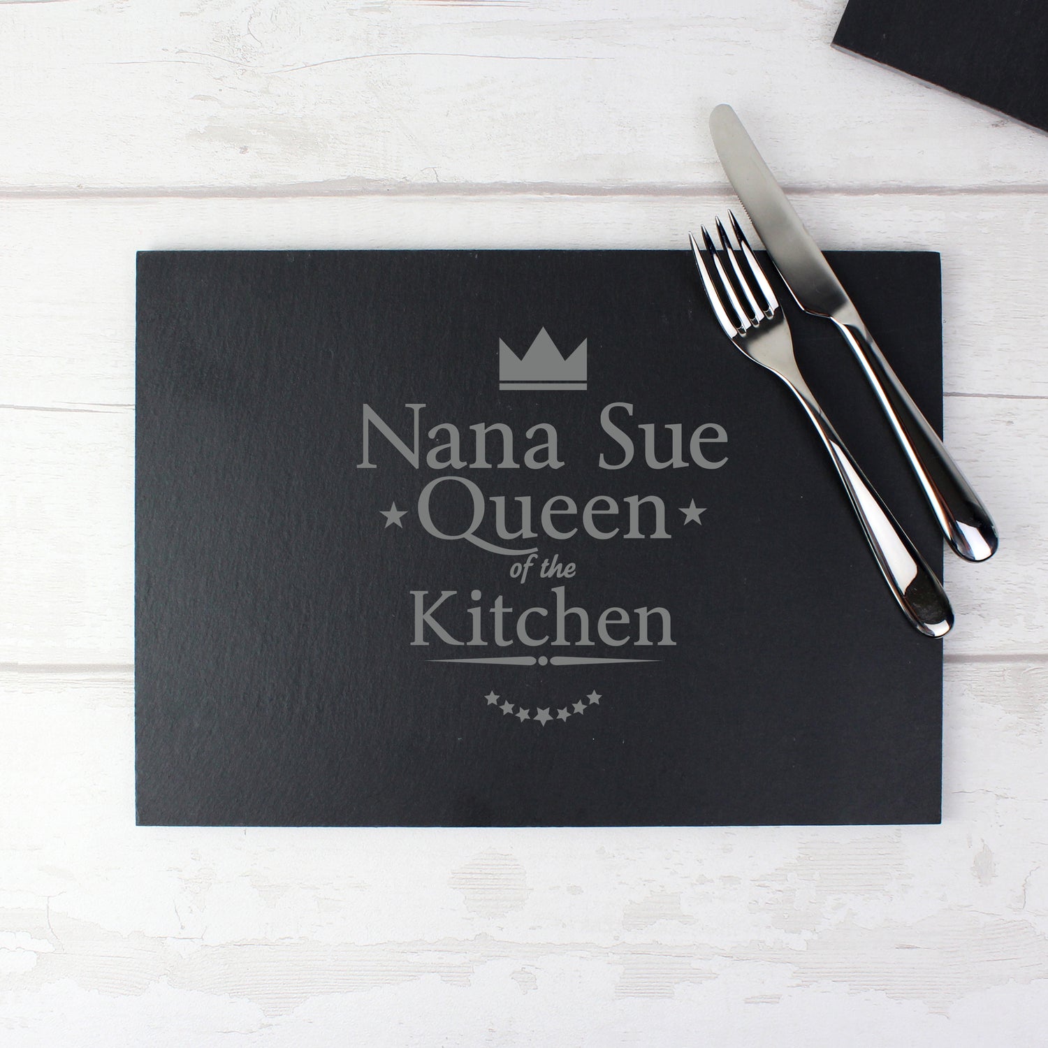 Personalised Queen of the Kitchen Slate Placemat - gift & personalise