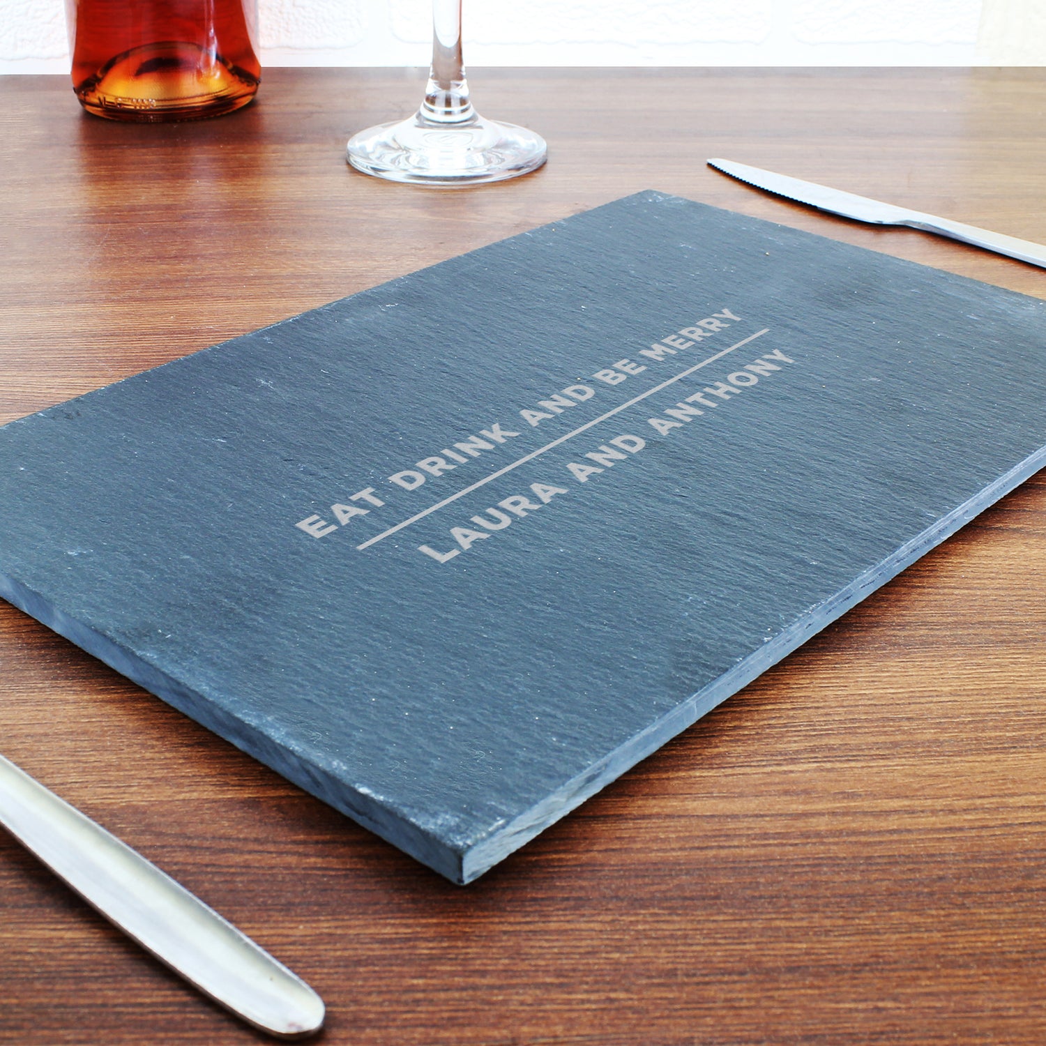 Personalised Classic Slate Rectangle Placemat - gift & personalise