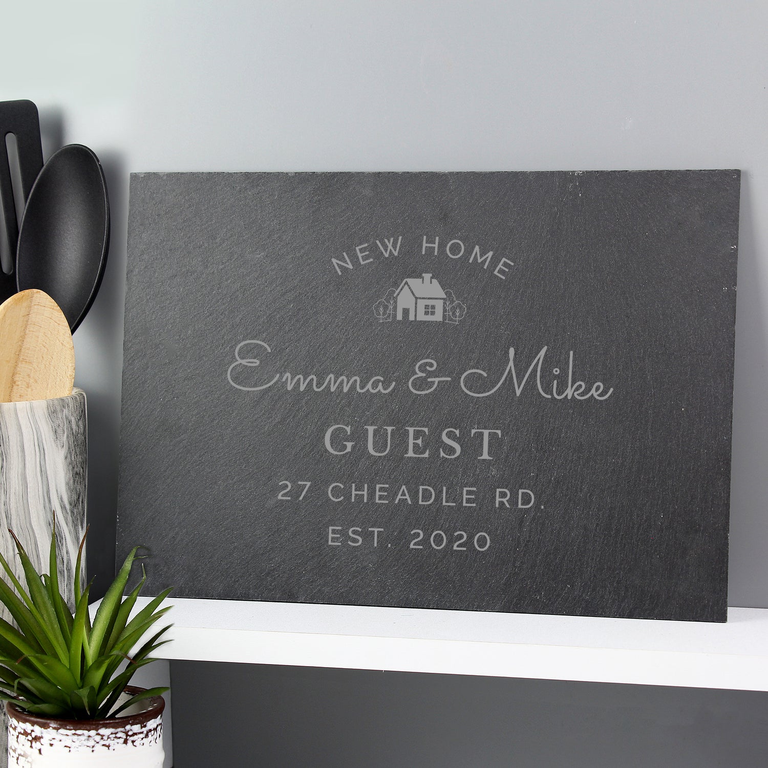 Personalised New Home Slate - gift & personalise