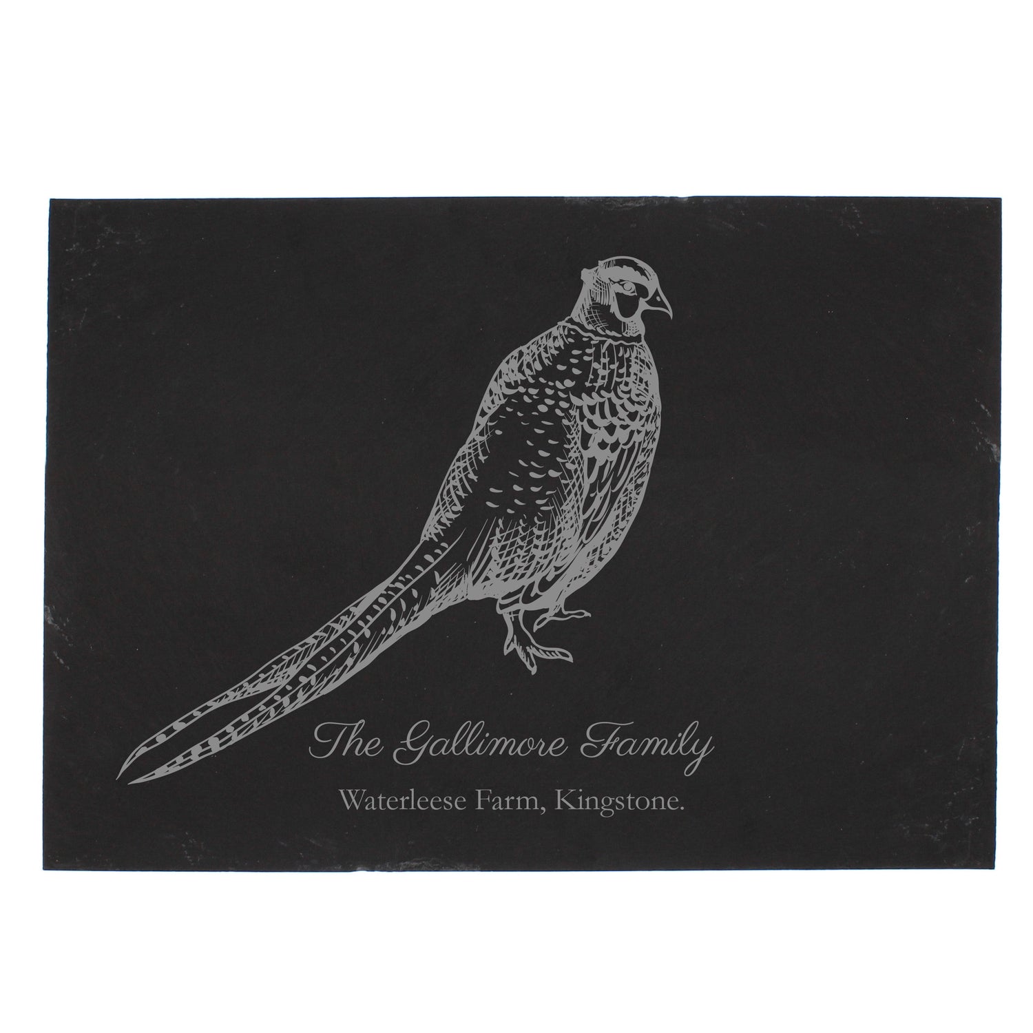 Personalised Pheasant Slate Placemat - gift & personalise