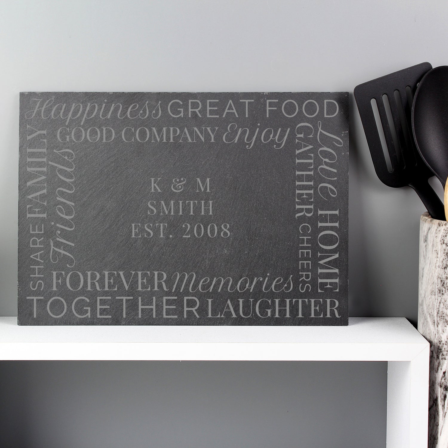 Personalised 'Together' Slate Placemat - gift & personalise