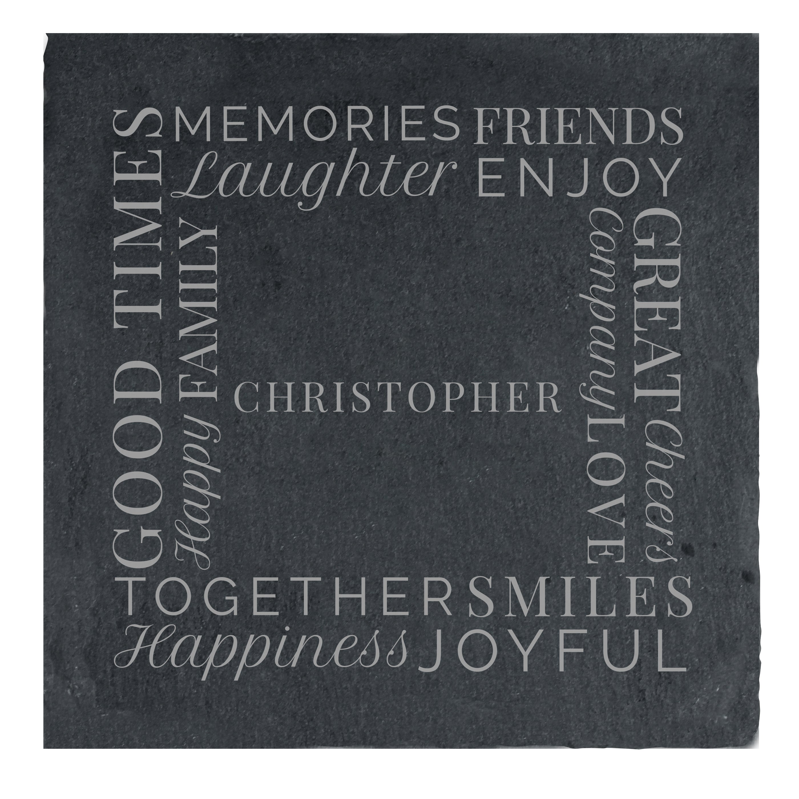 Personalised 'Together' Single Slate Coaster - gift & personalise