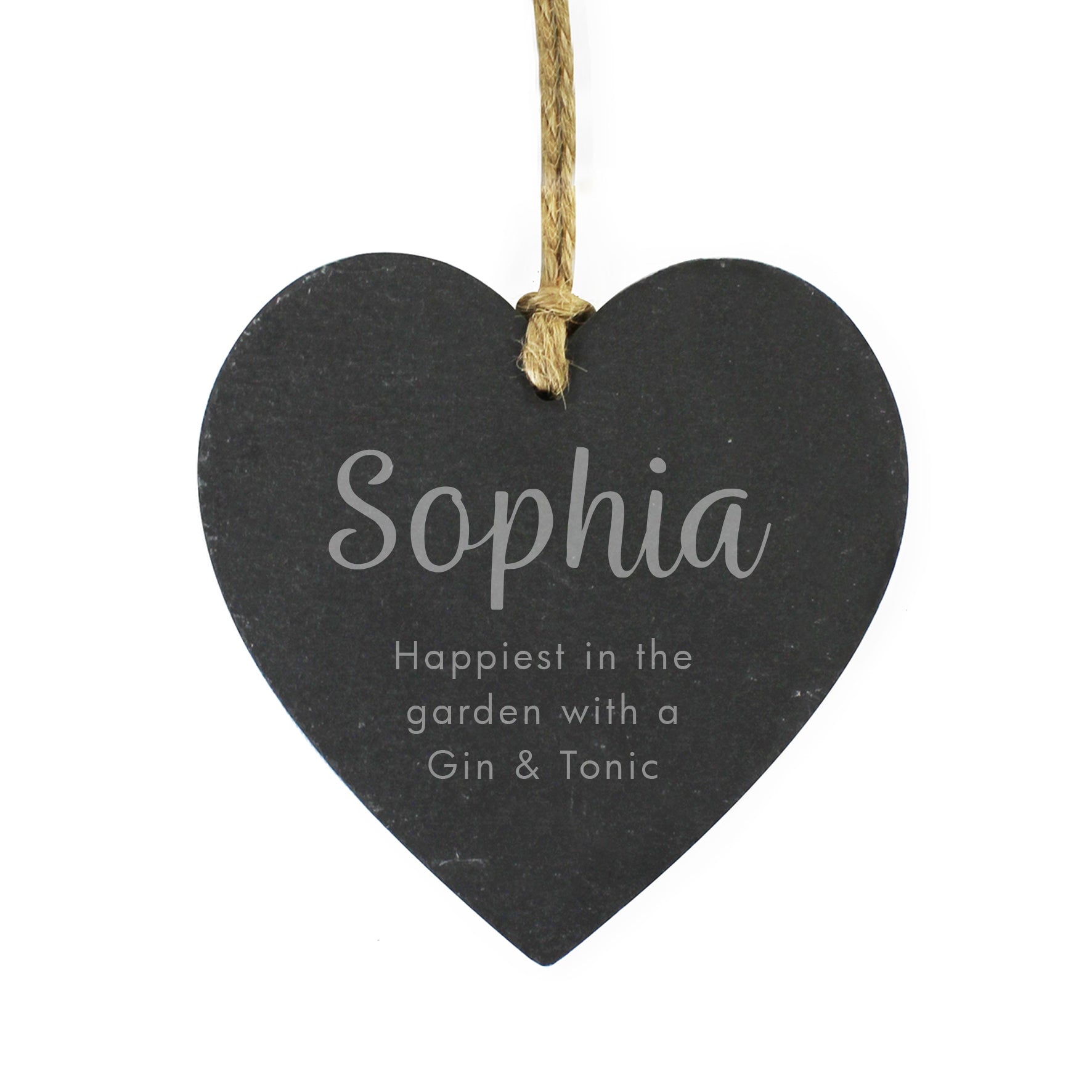 Personalised Free Text Slate Heart Decoration - gift & personalise