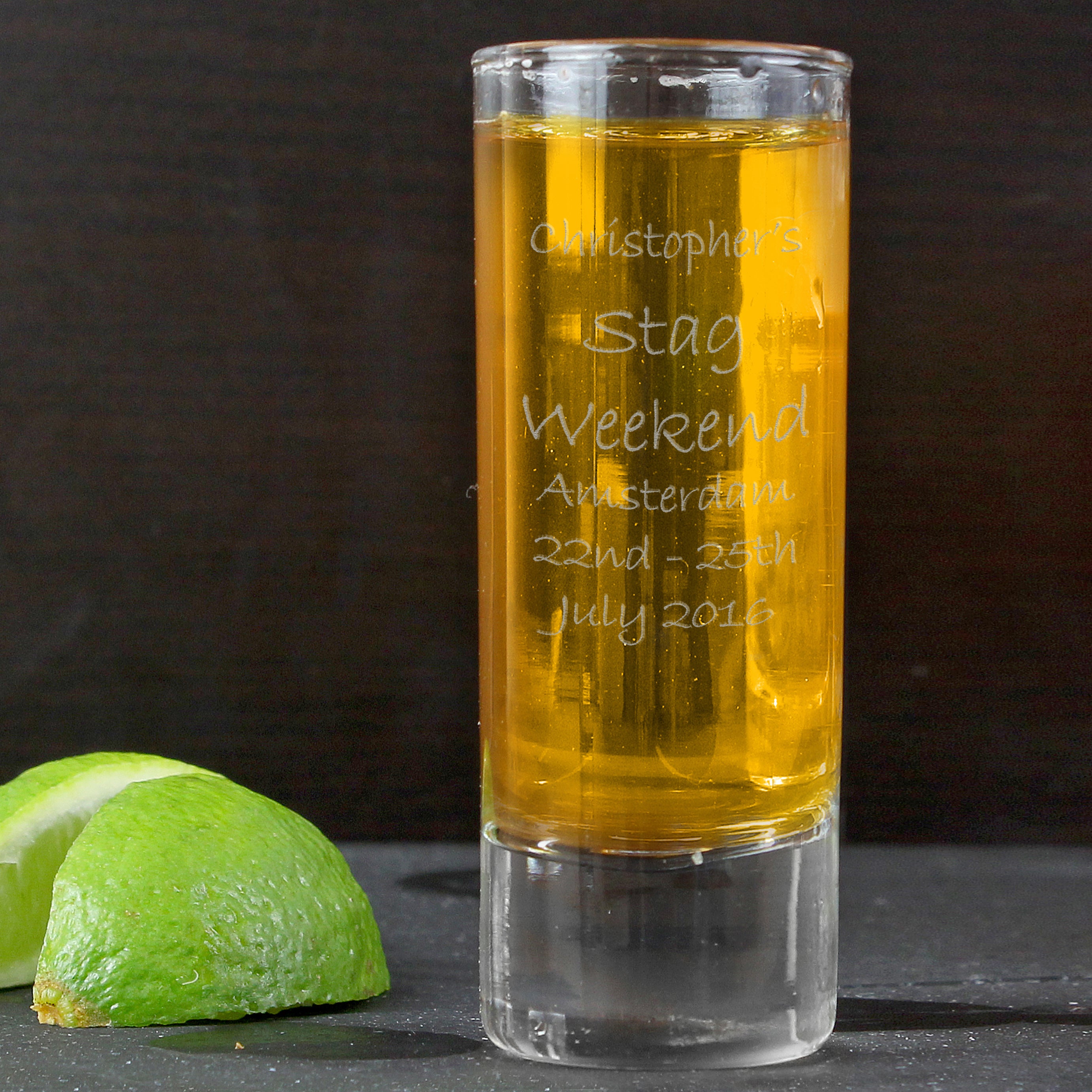 Personalised Engraved Shot Glass - gift & personalise