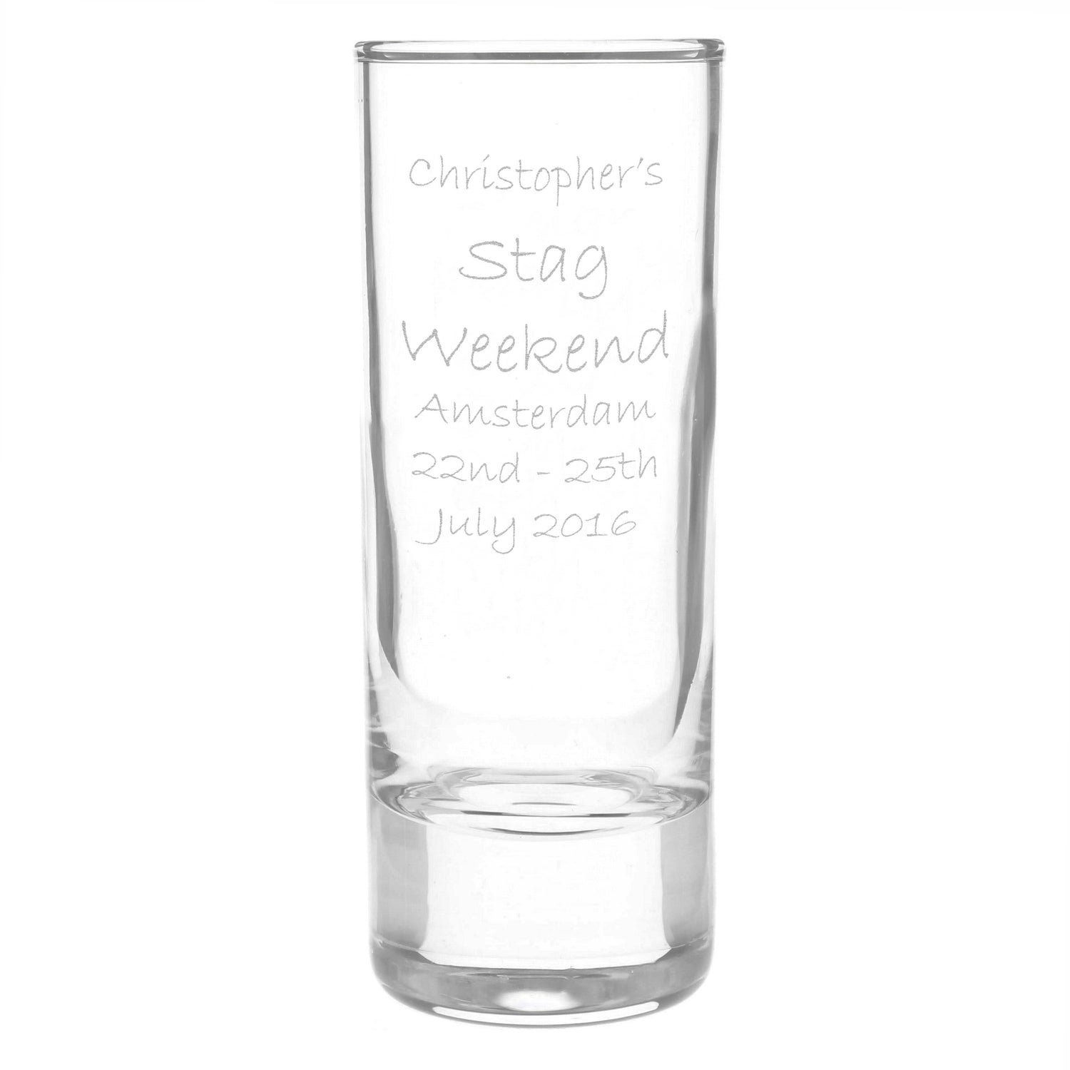 Personalised Engraved Shot Glass - gift & personalise
