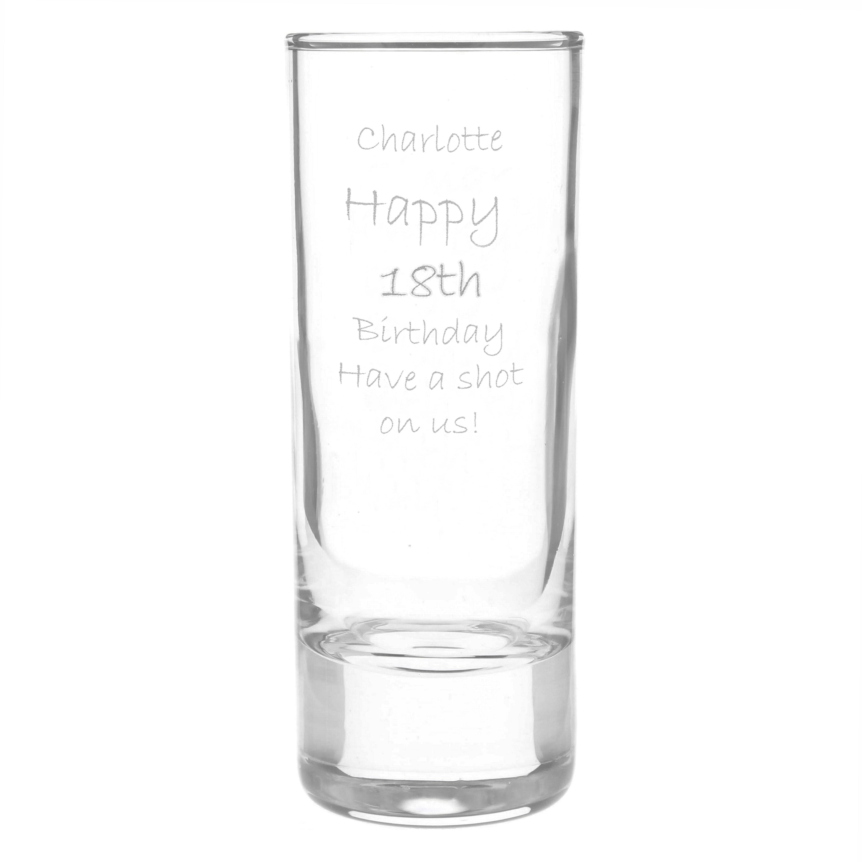 Personalised Engraved Shot Glass - gift & personalise