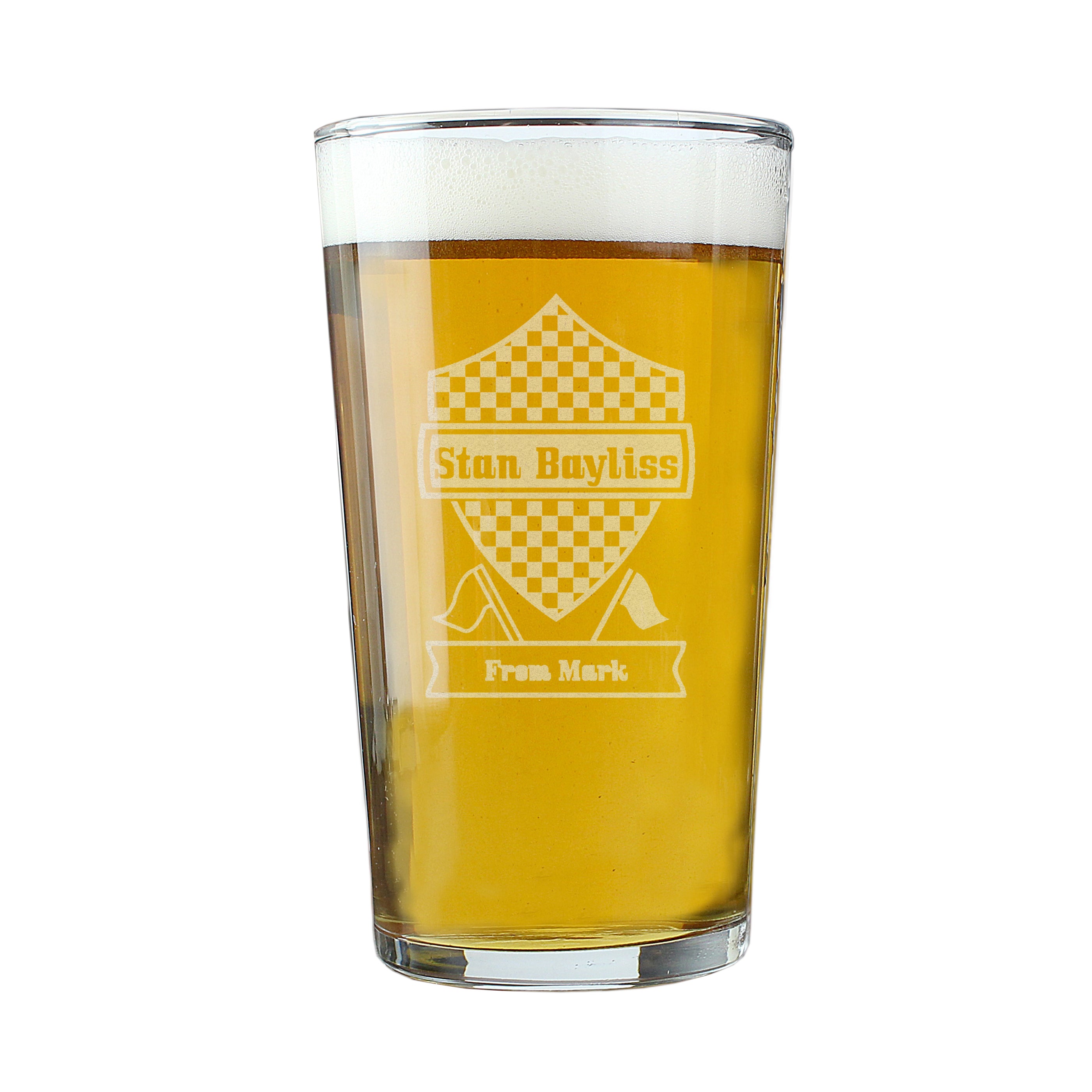 Personalised Formula 1 Pint Glass - gift & personalise
