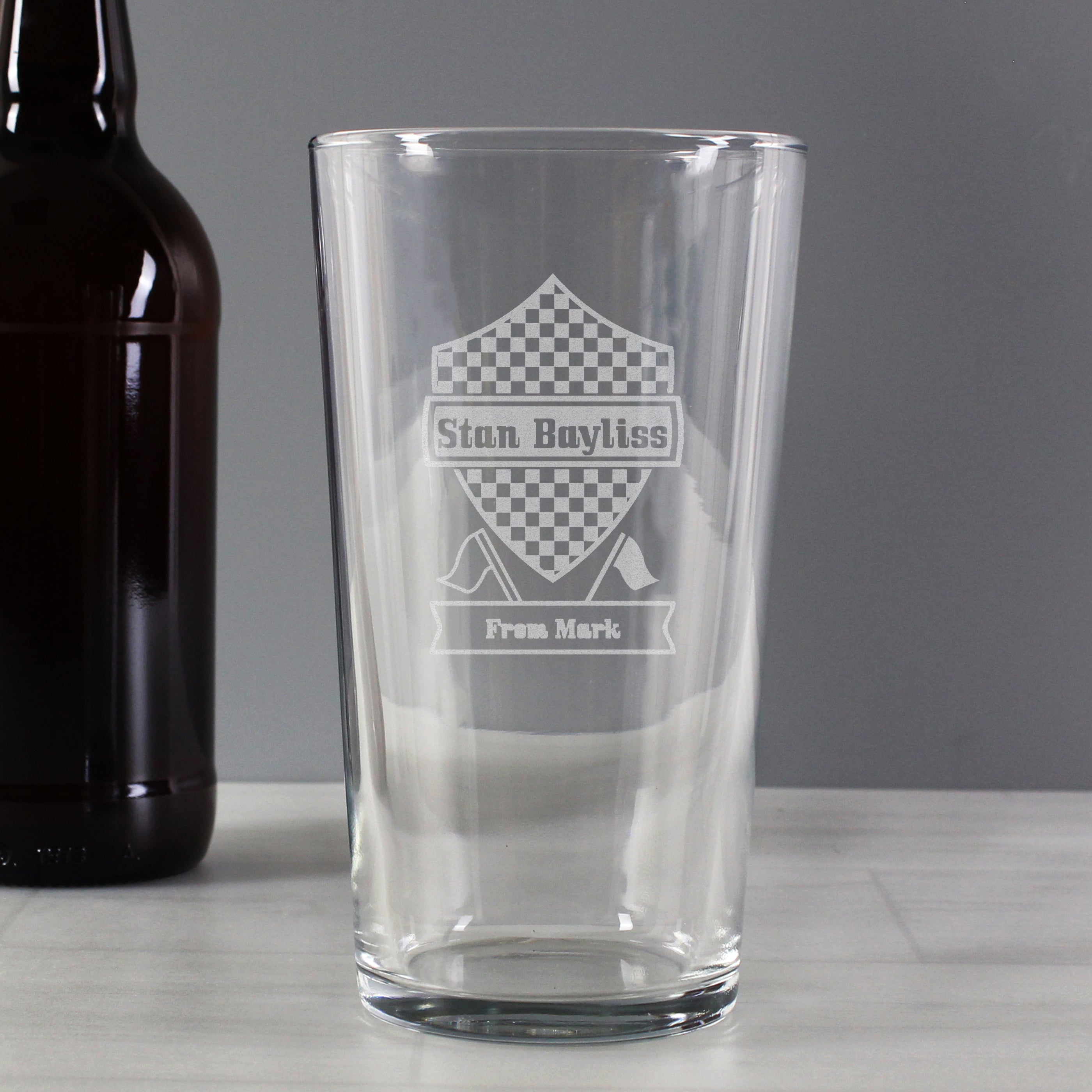 Personalised Formula 1 Pint Glass - gift & personalise