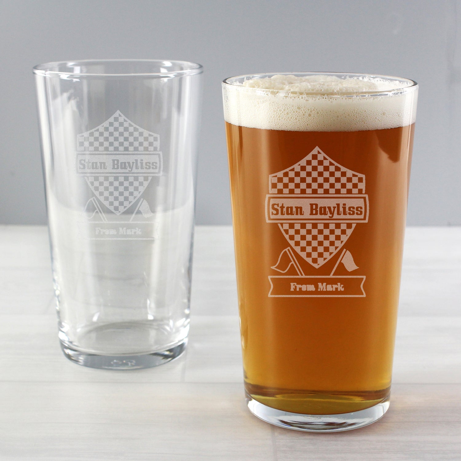 Personalised Formula 1 Pint Glass - gift & personalise