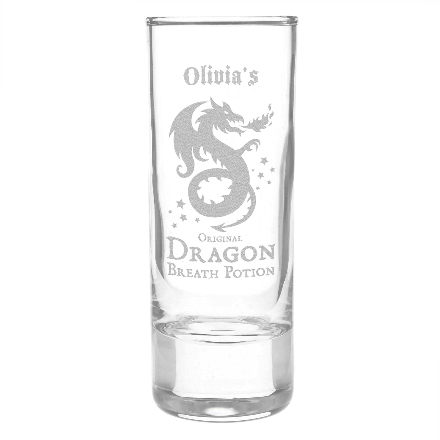 Personalised Dragon Breath Potion Shot Glass - gift & personalise