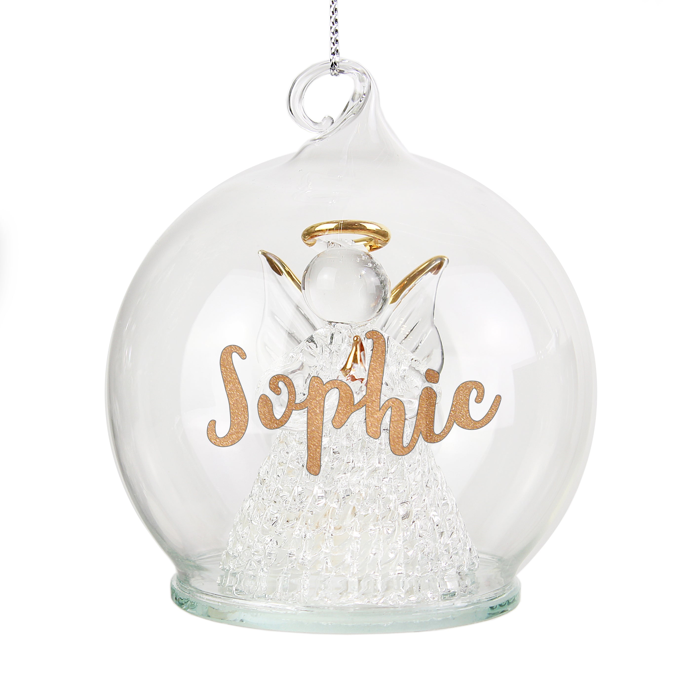 Personalised Christmas LED Angel Bauble - gift & personalise