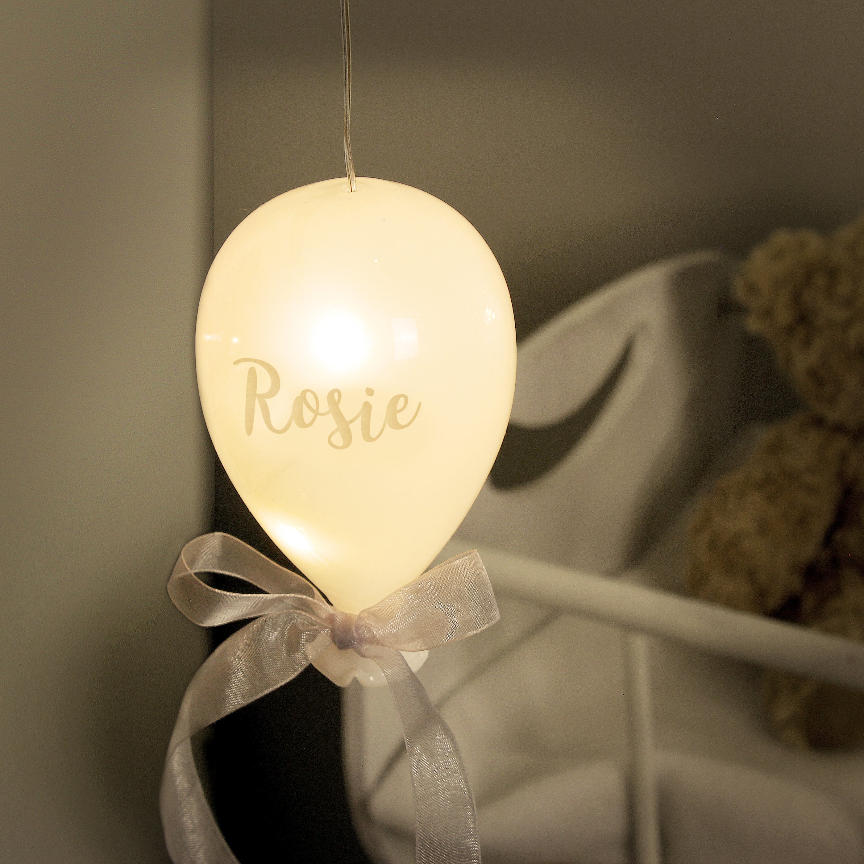 Personalised Message LED Hanging Glass Balloon - gift & personalise