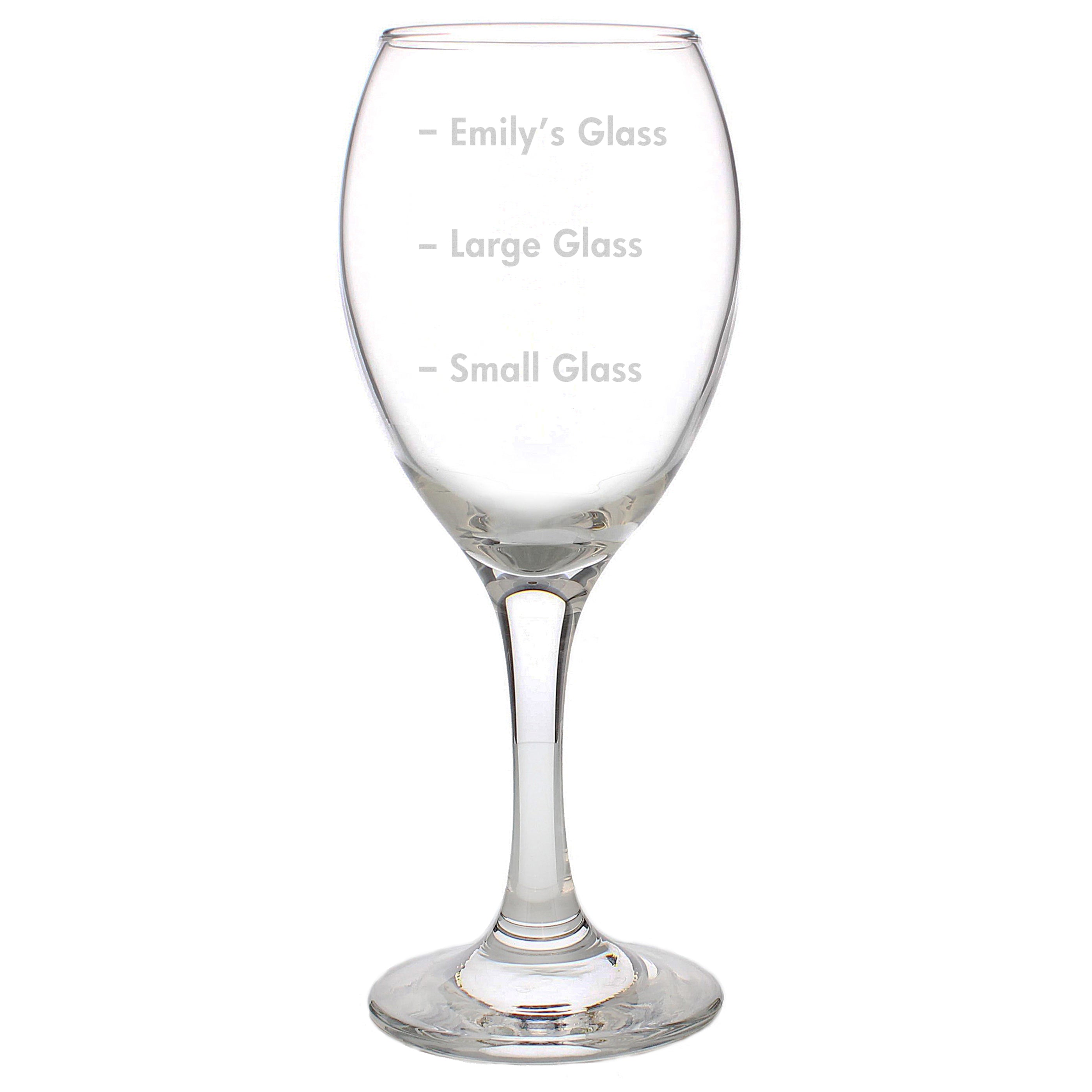 Personalised Measures Wine Glass - gift & personalise