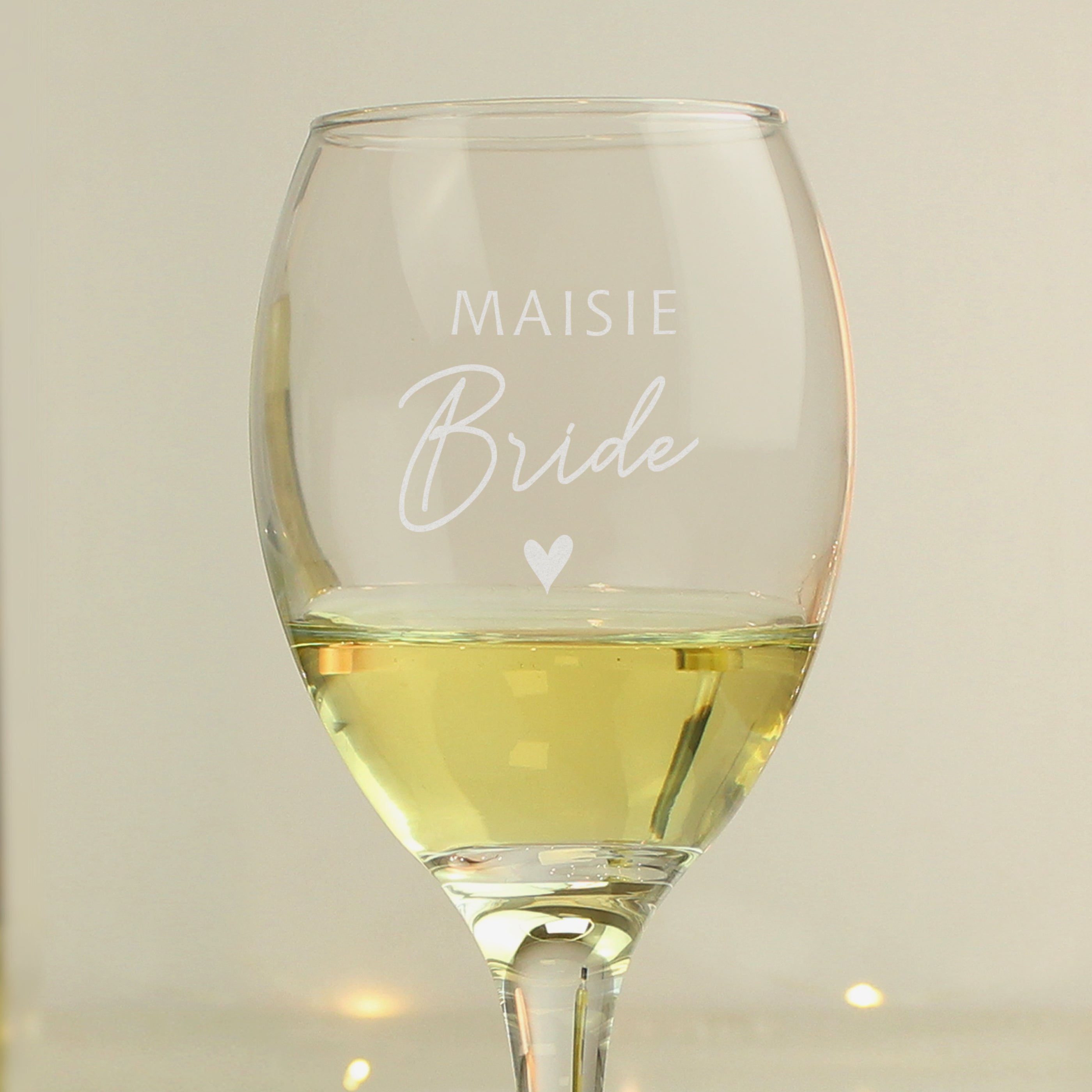 Personalised Bride Wine Glass - gift & personalise