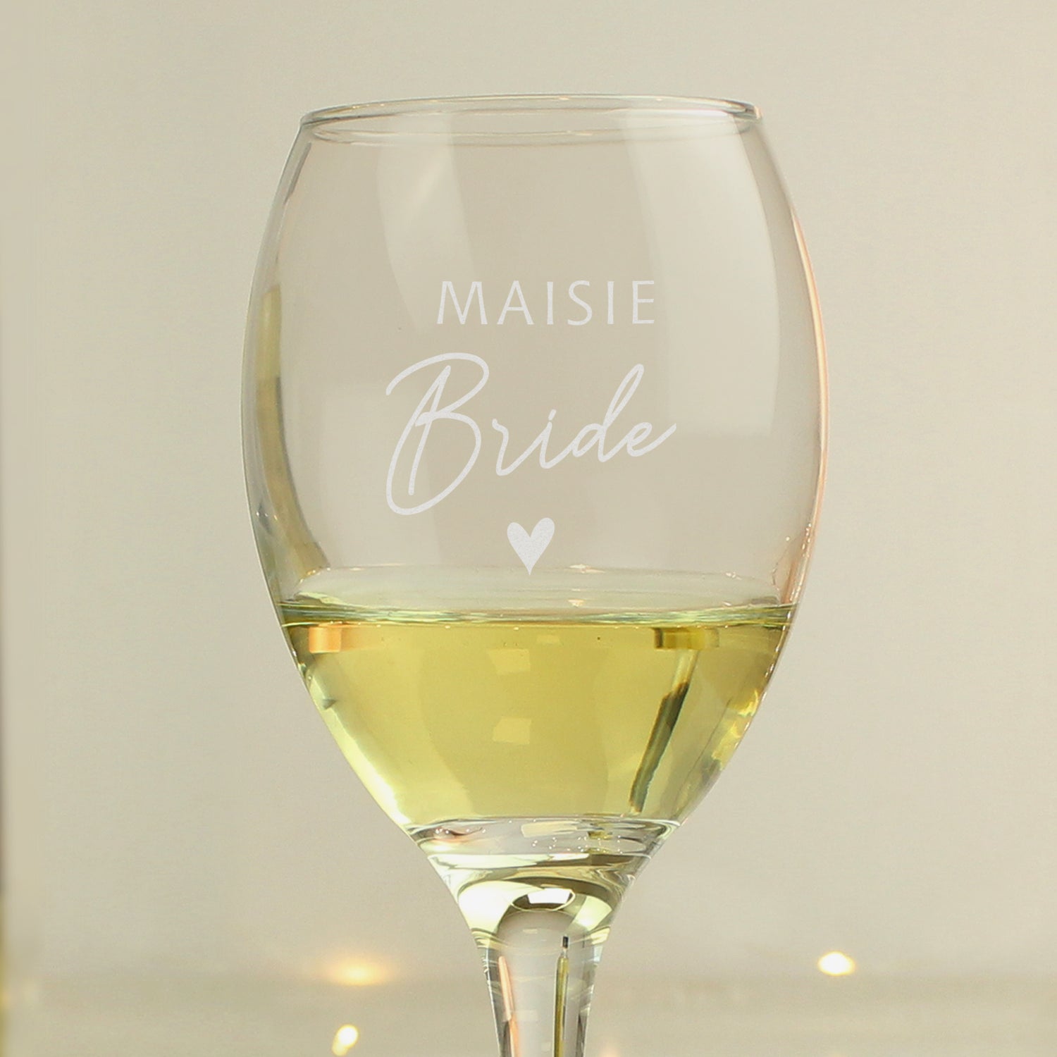 Personalised Bride Wine Glass - gift & personalise