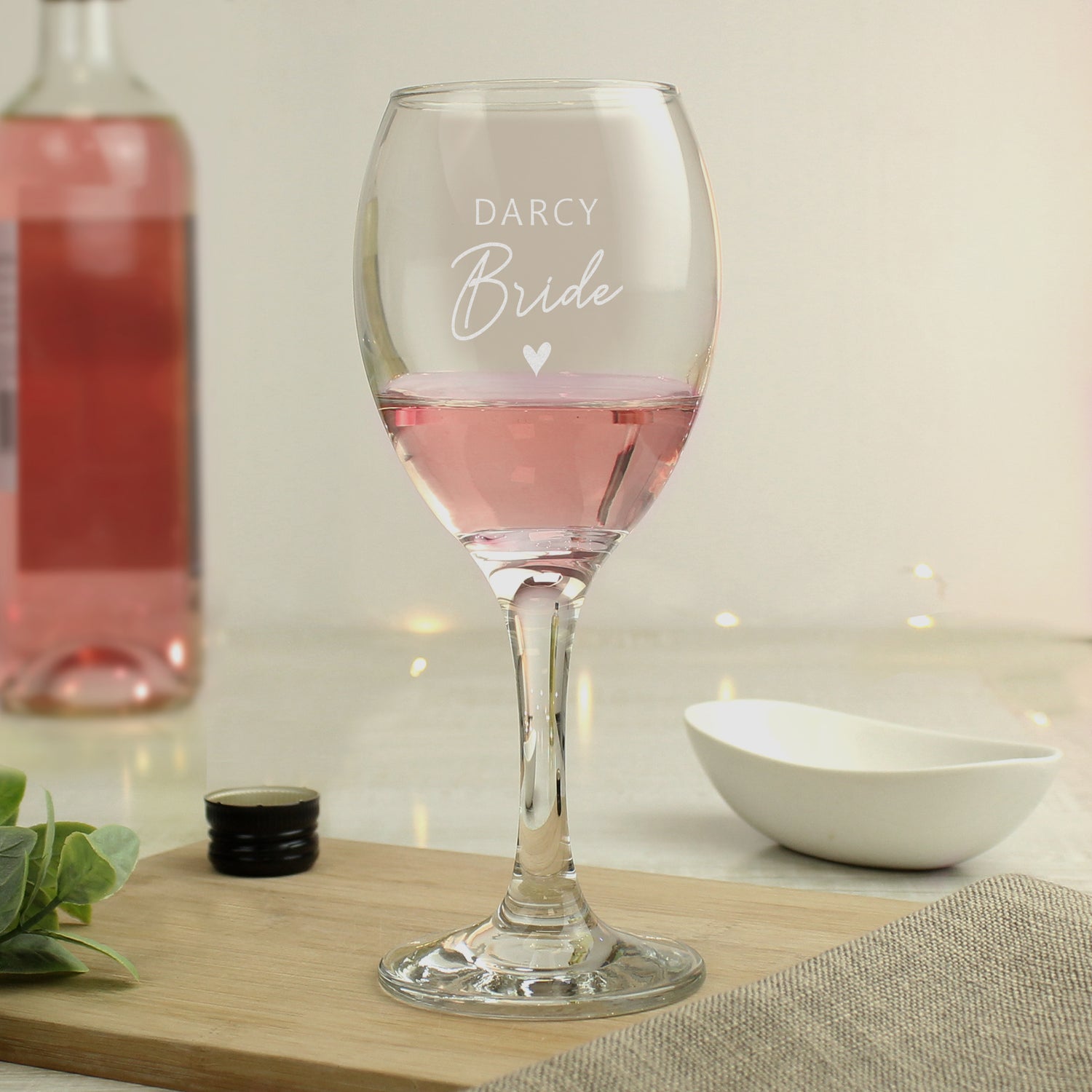 Personalised Bride Wine Glass - gift & personalise