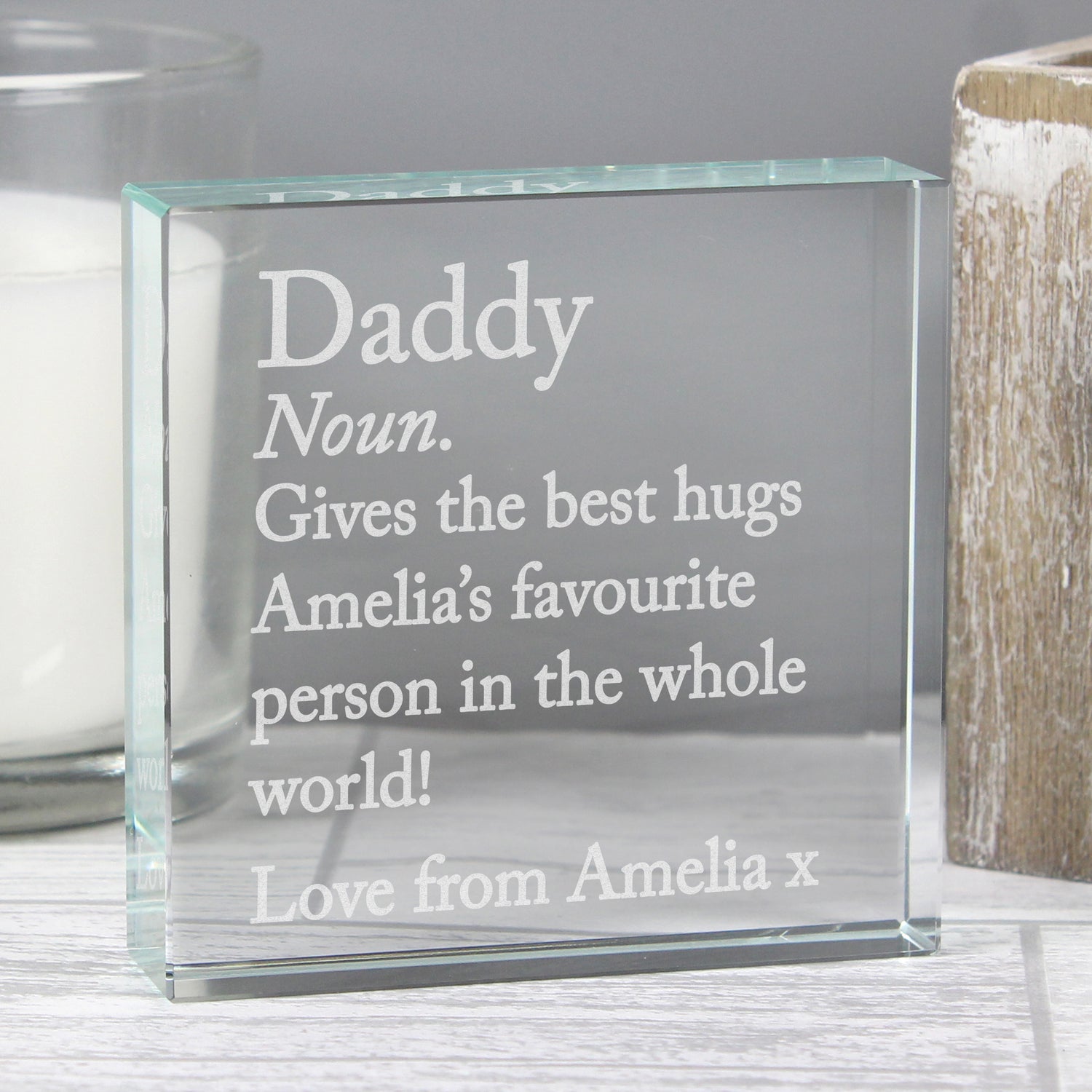 Personalised Dictionary Definition Crystal Token - gift & personalise