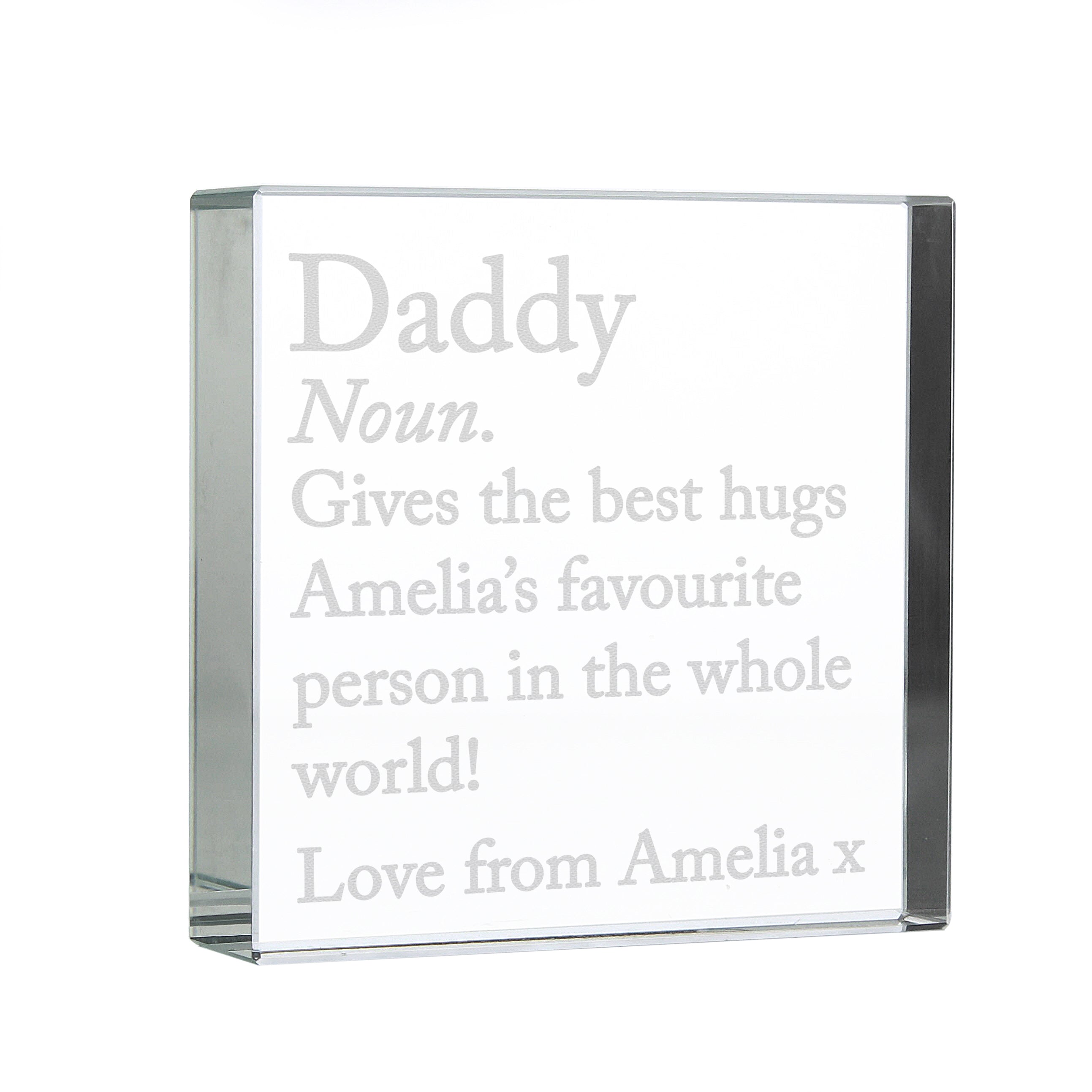 Personalised Dictionary Definition Crystal Token - gift & personalise