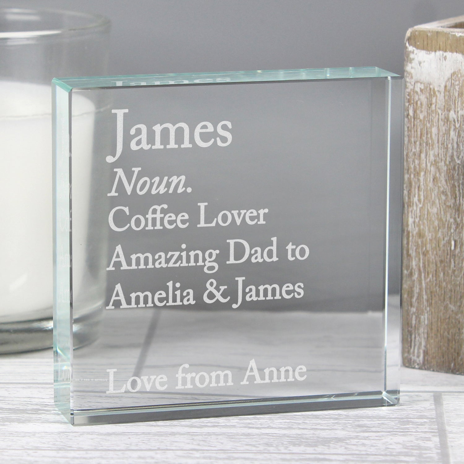 Personalised Dictionary Definition Crystal Token - gift & personalise