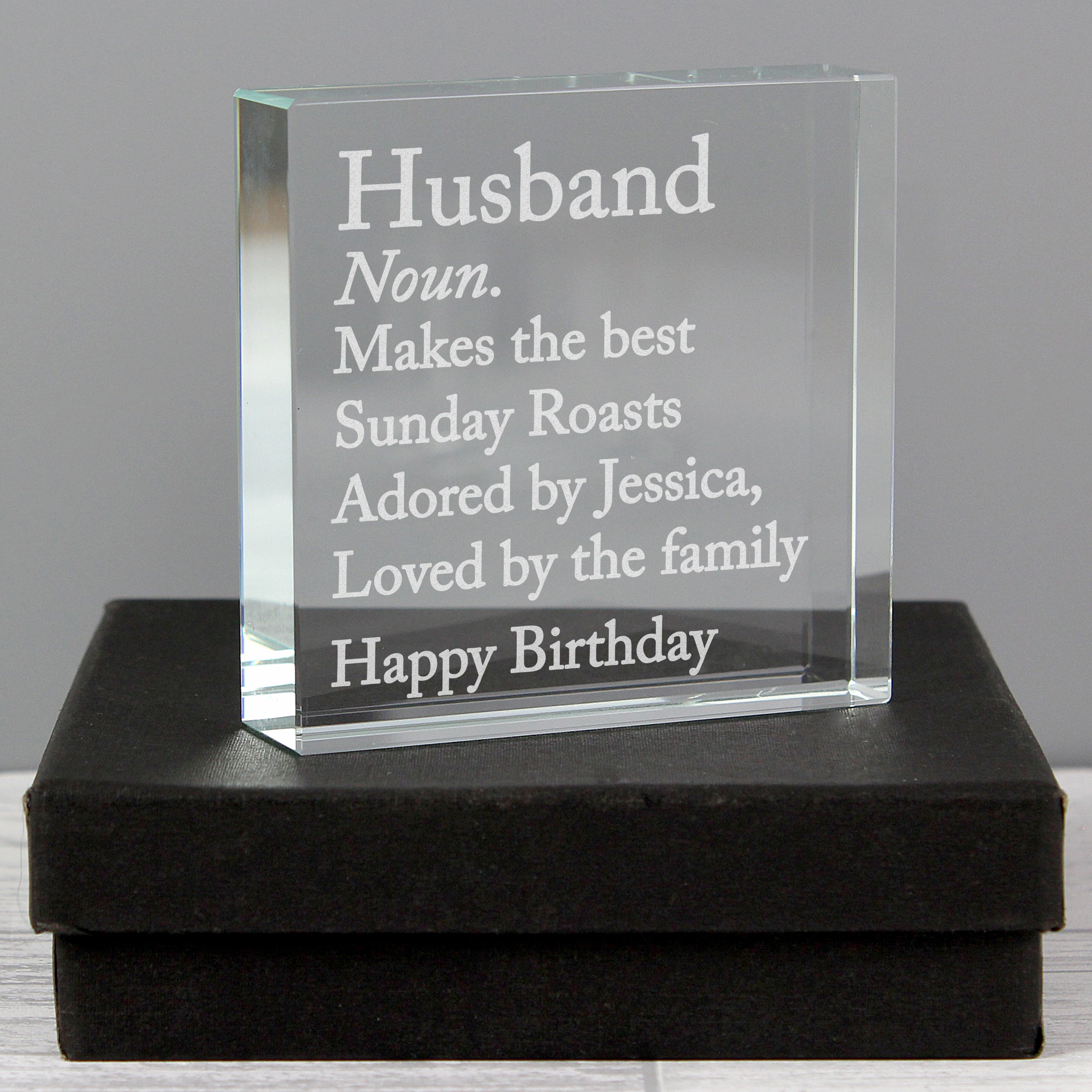 Personalised Dictionary Definition Crystal Token - gift & personalise