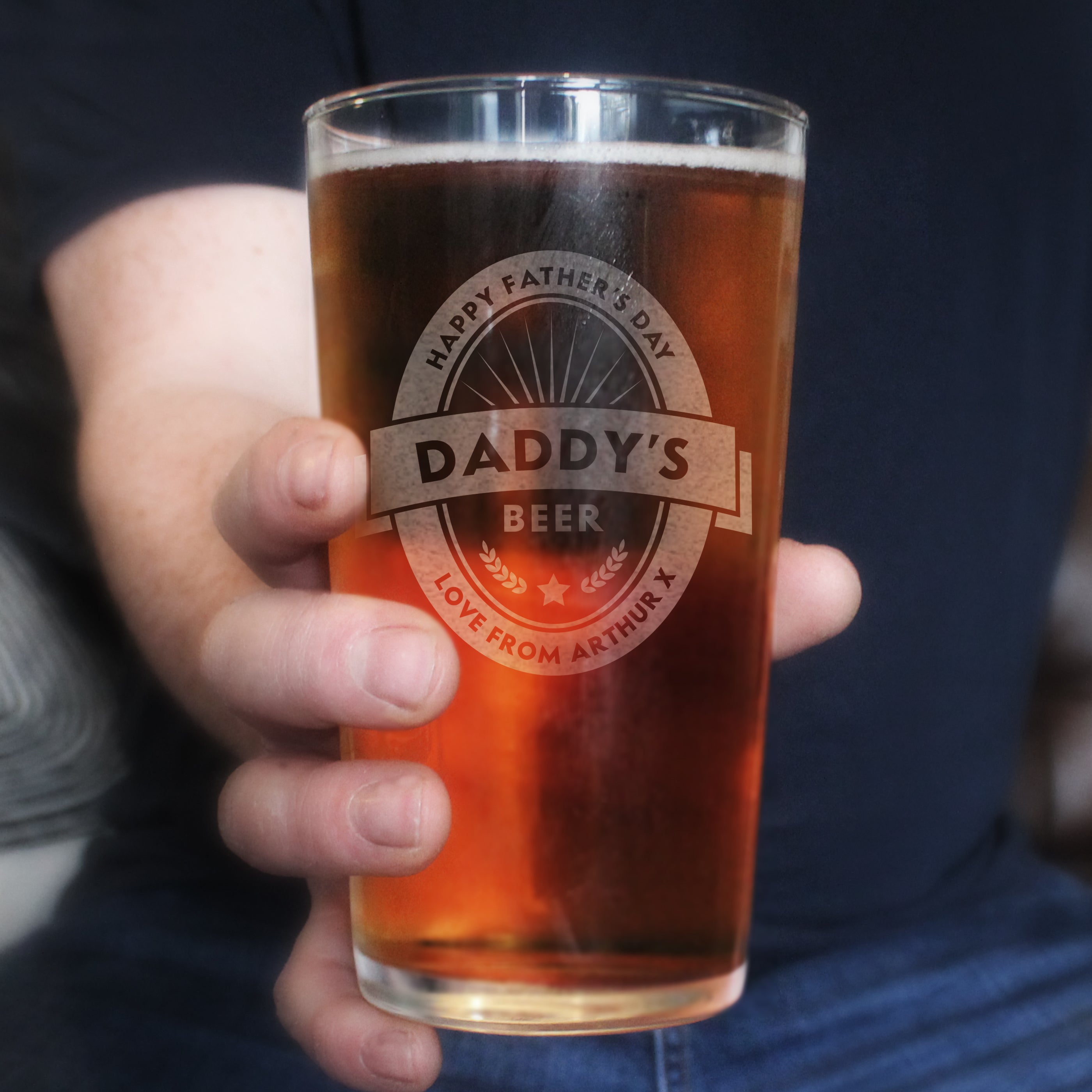 Personalised Beer Label Pint Glass - gift & personalise