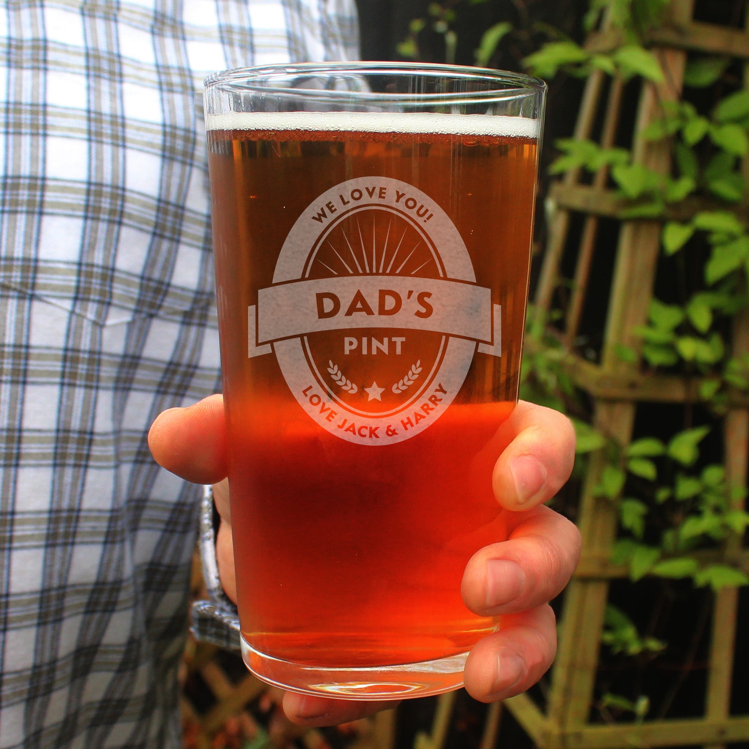Personalised Beer Label Pint Glass - gift & personalise