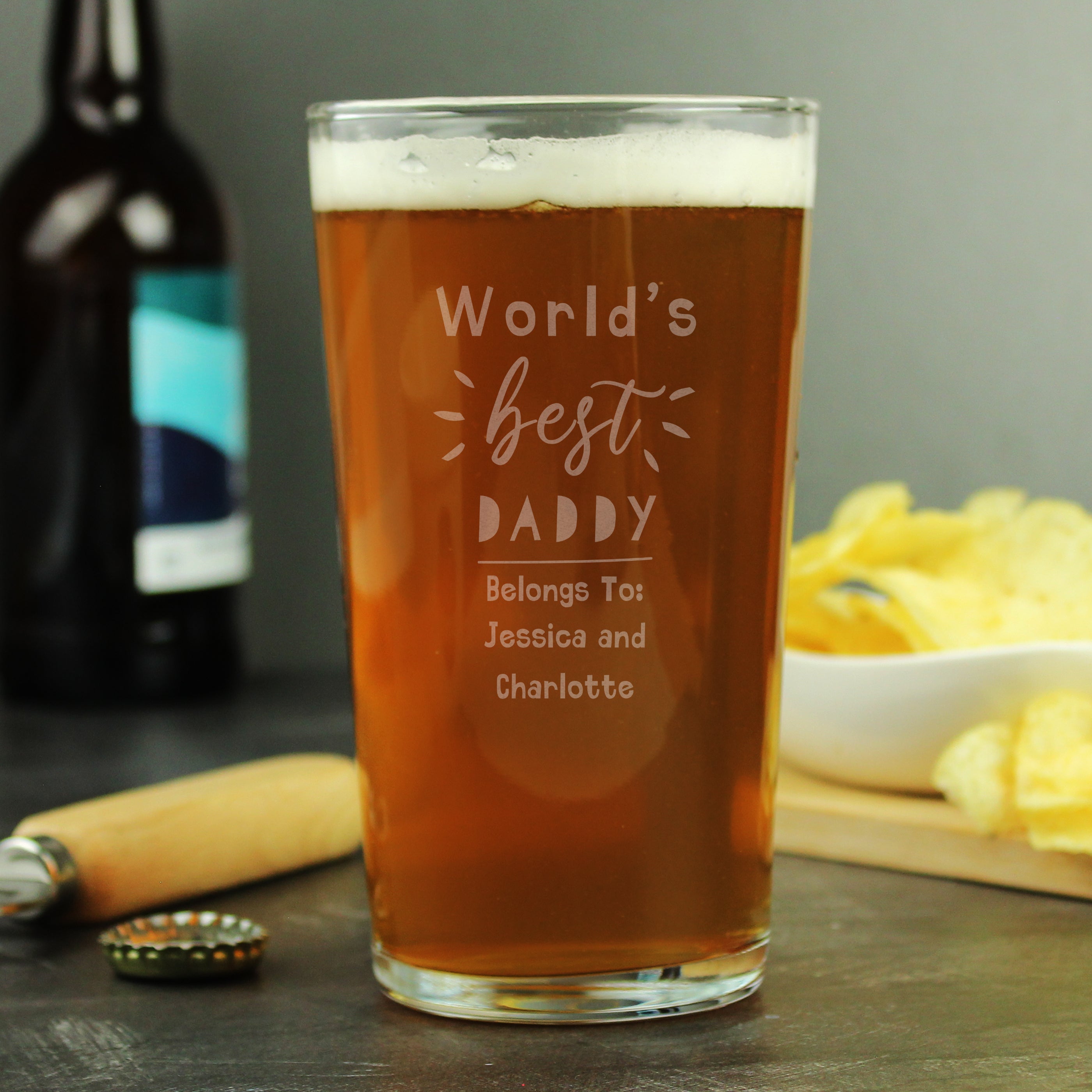 Personalised World's Best Pint Glass - gift & personalise