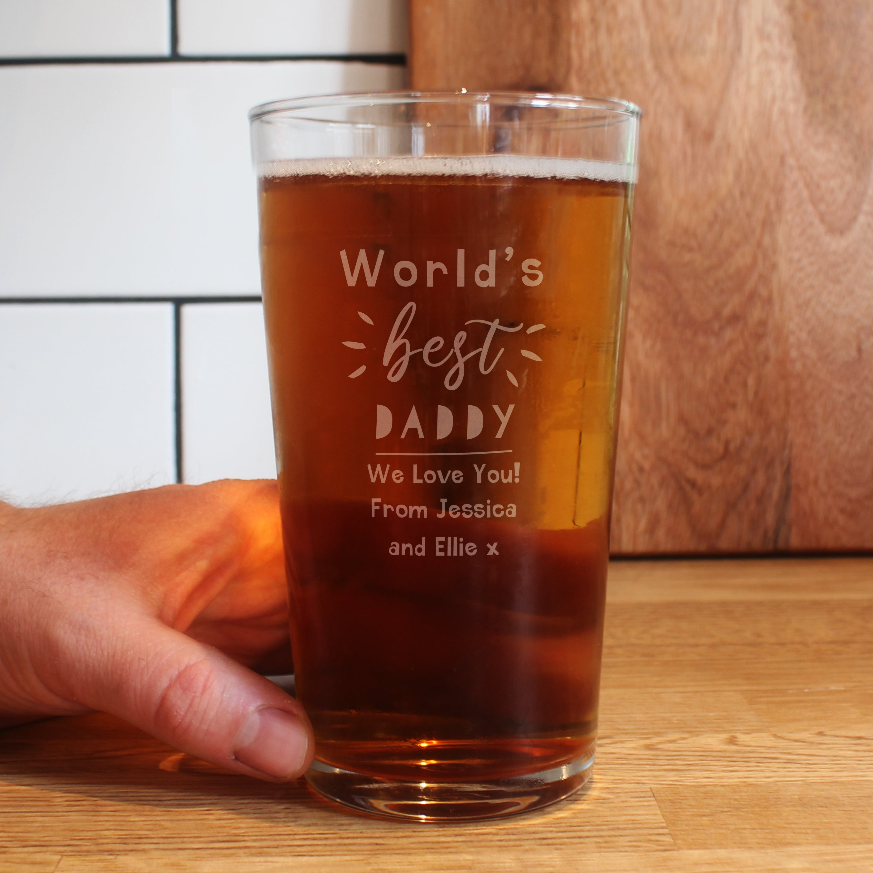 Personalised World's Best Pint Glass - gift & personalise