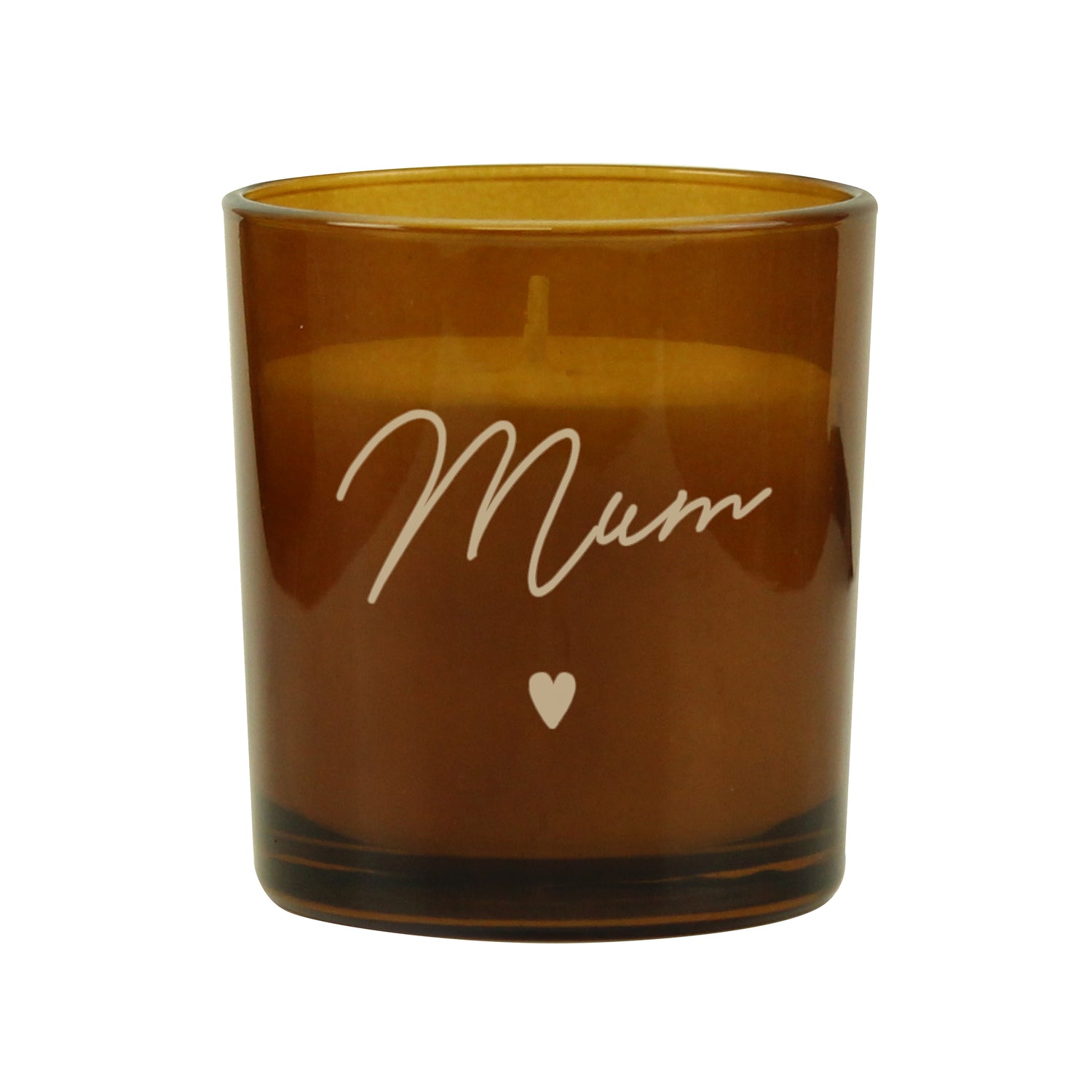 Personalised Amber Glass Candle - gift & personalise