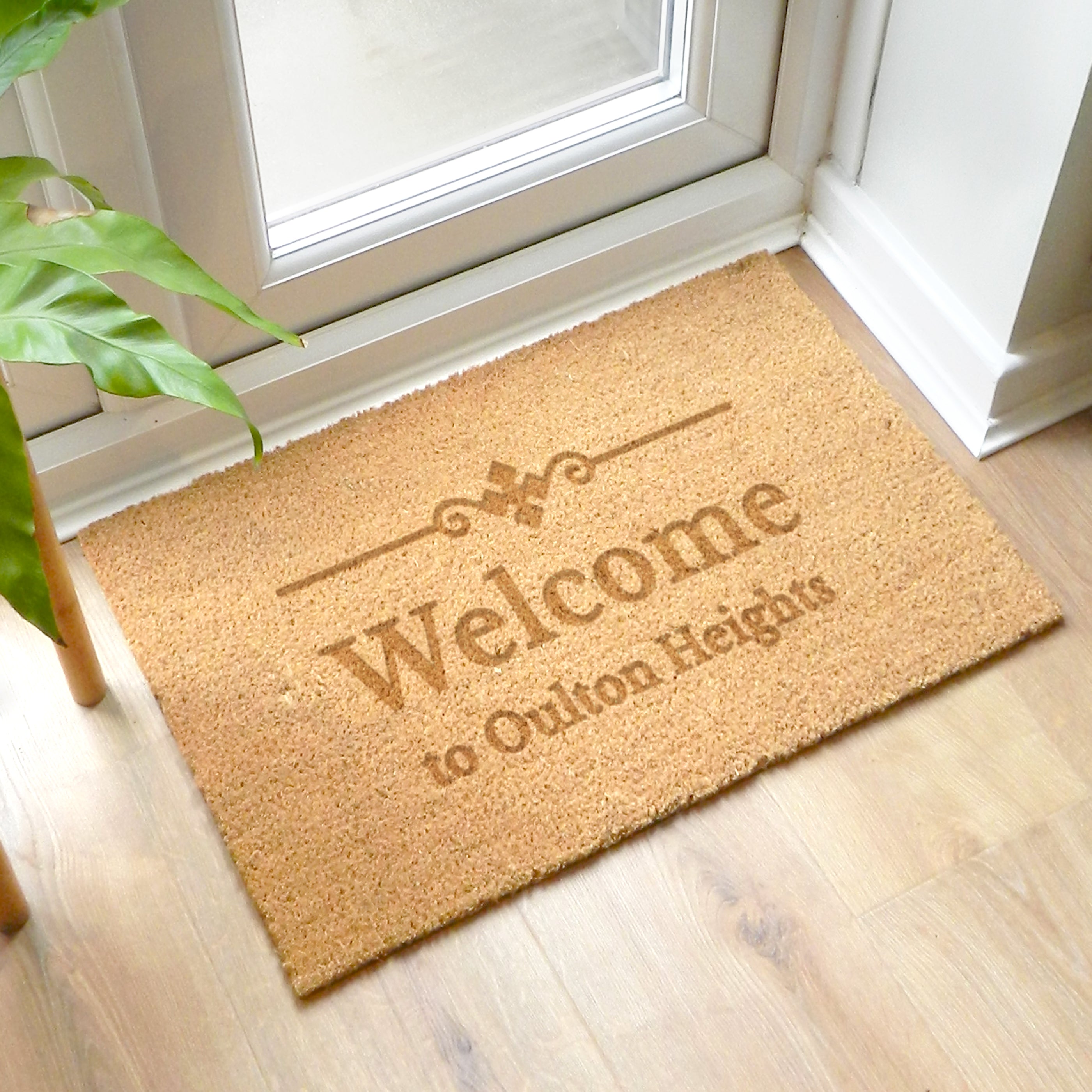 Personalised Ornate Rectangle Indoor Doormat - gift & personalise