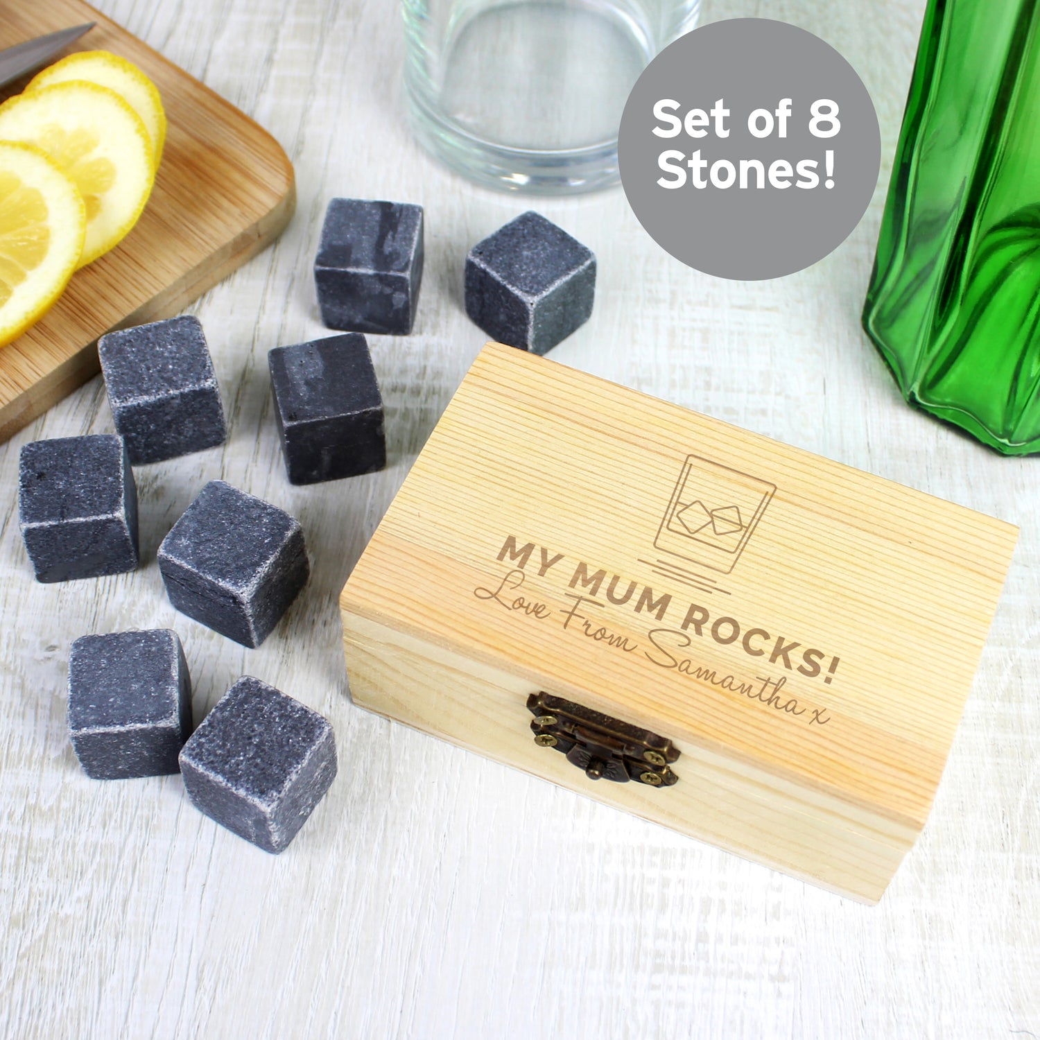 Personalised On The Rocks Cooling Stones - gift & personalise