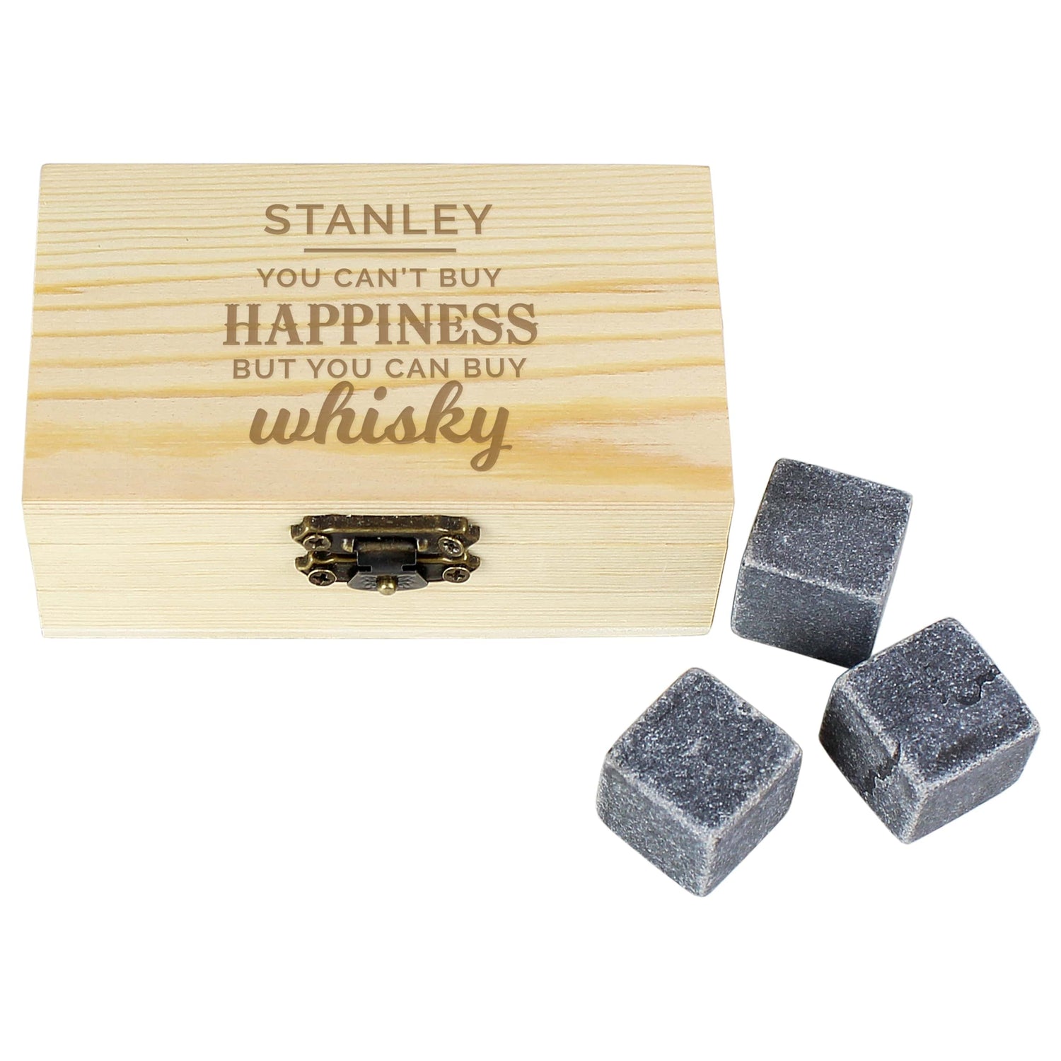 Personalised Happiness Whisky Stones - gift & personalise