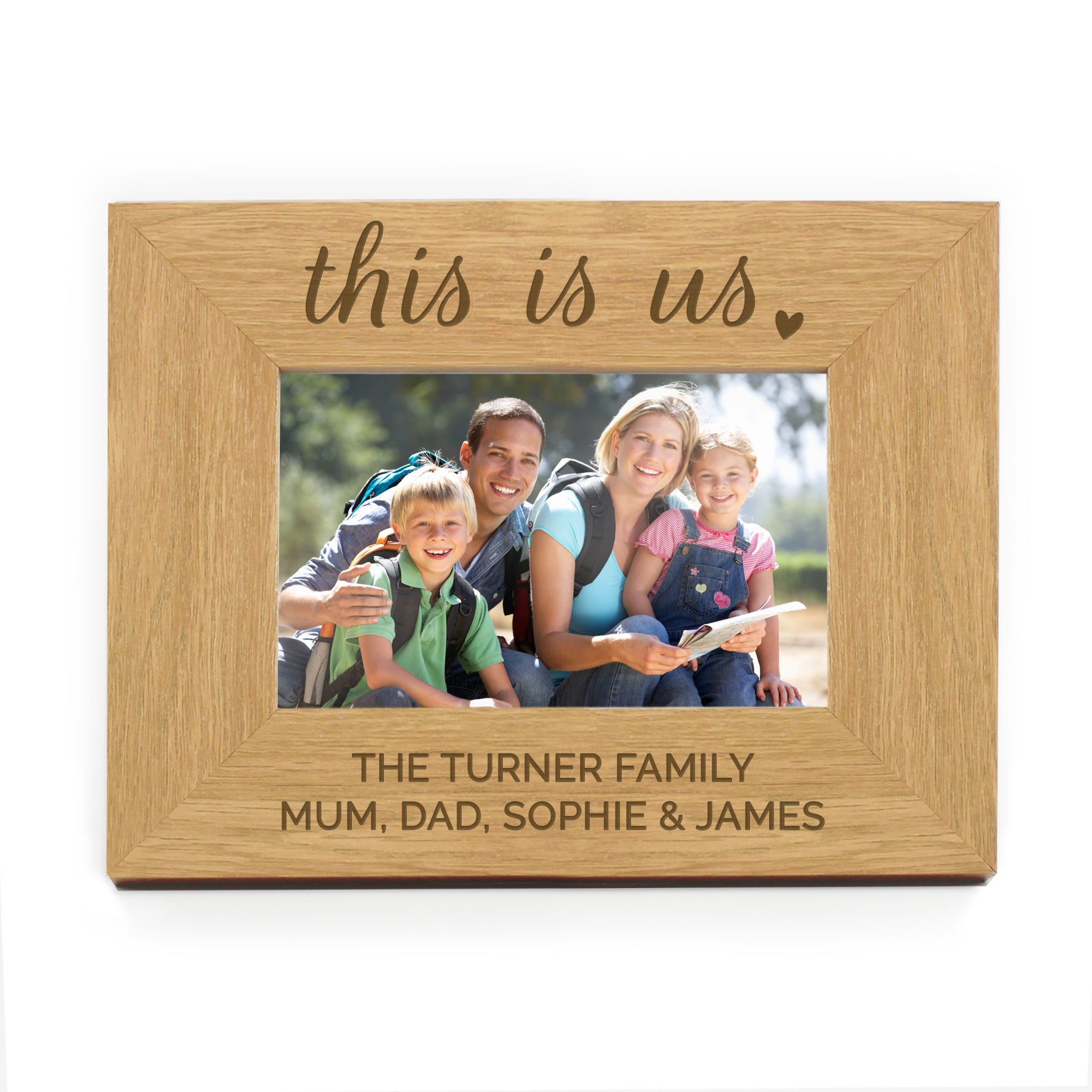 Personalised 'This Is Us' 6x4 Landscape Wooden Photo Frame - gift & personalise