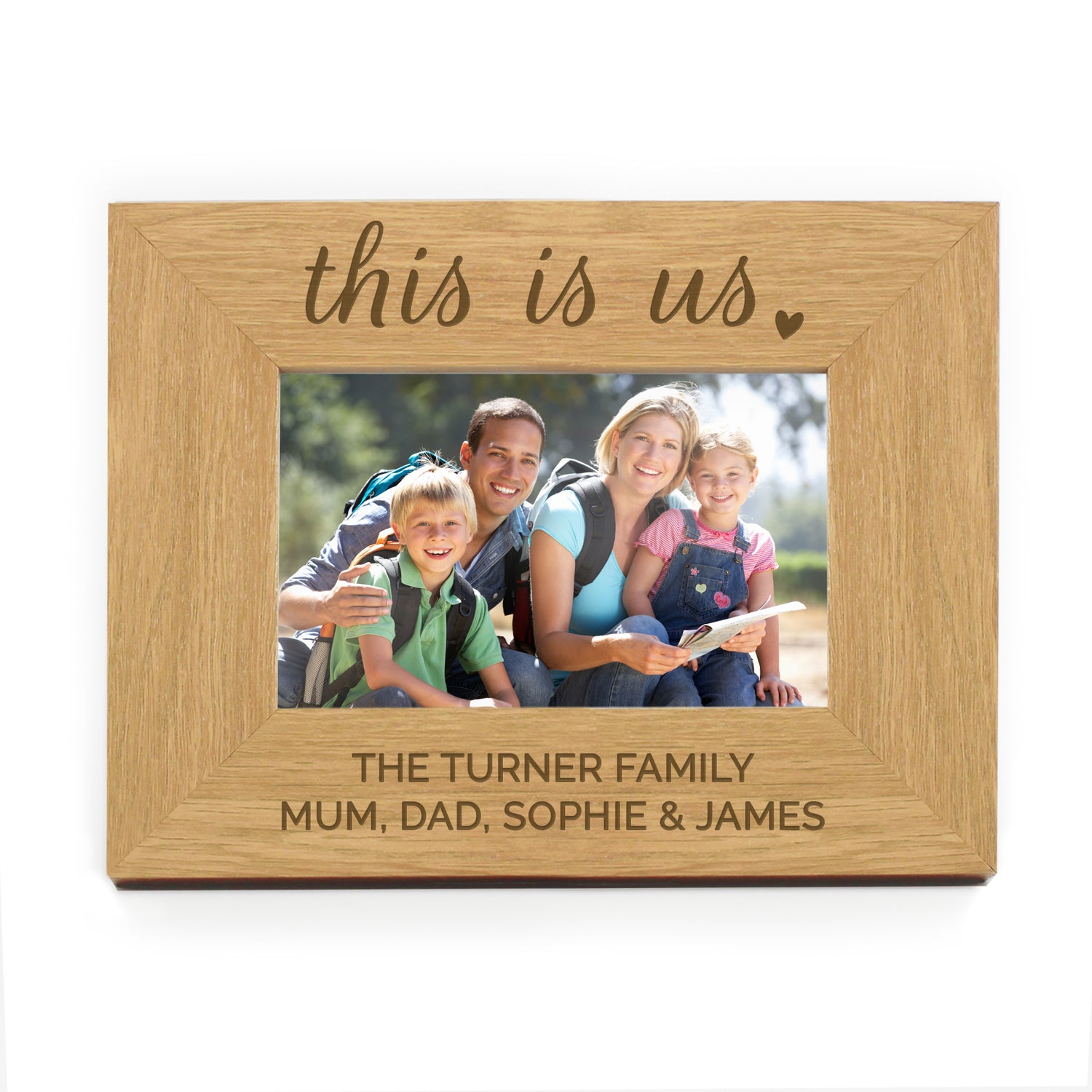 Personalised 'This Is Us' 6x4 Landscape Wooden Photo Frame - gift & personalise