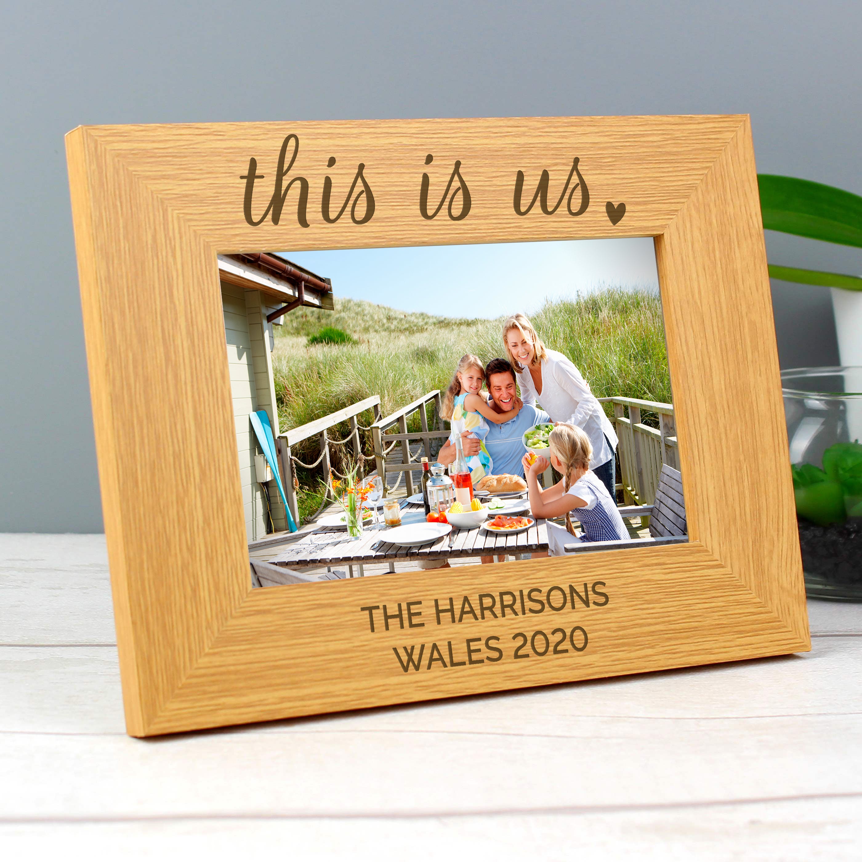 Personalised 'This Is Us' 6x4 Landscape Wooden Photo Frame - gift & personalise