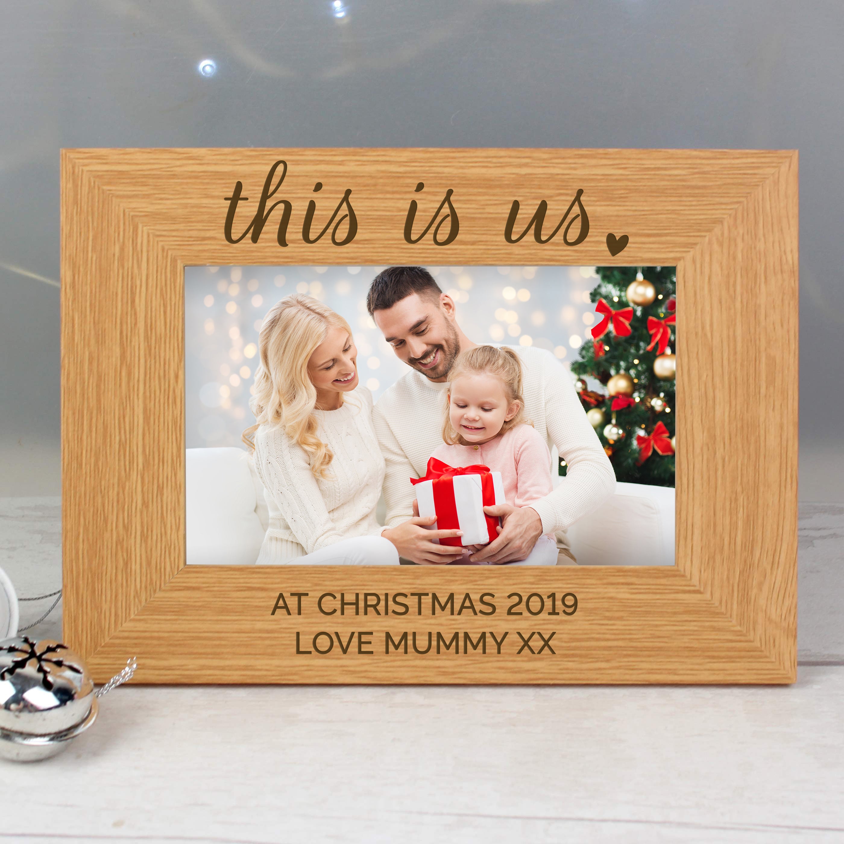 Personalised 'This Is Us' 6x4 Landscape Wooden Photo Frame - gift & personalise