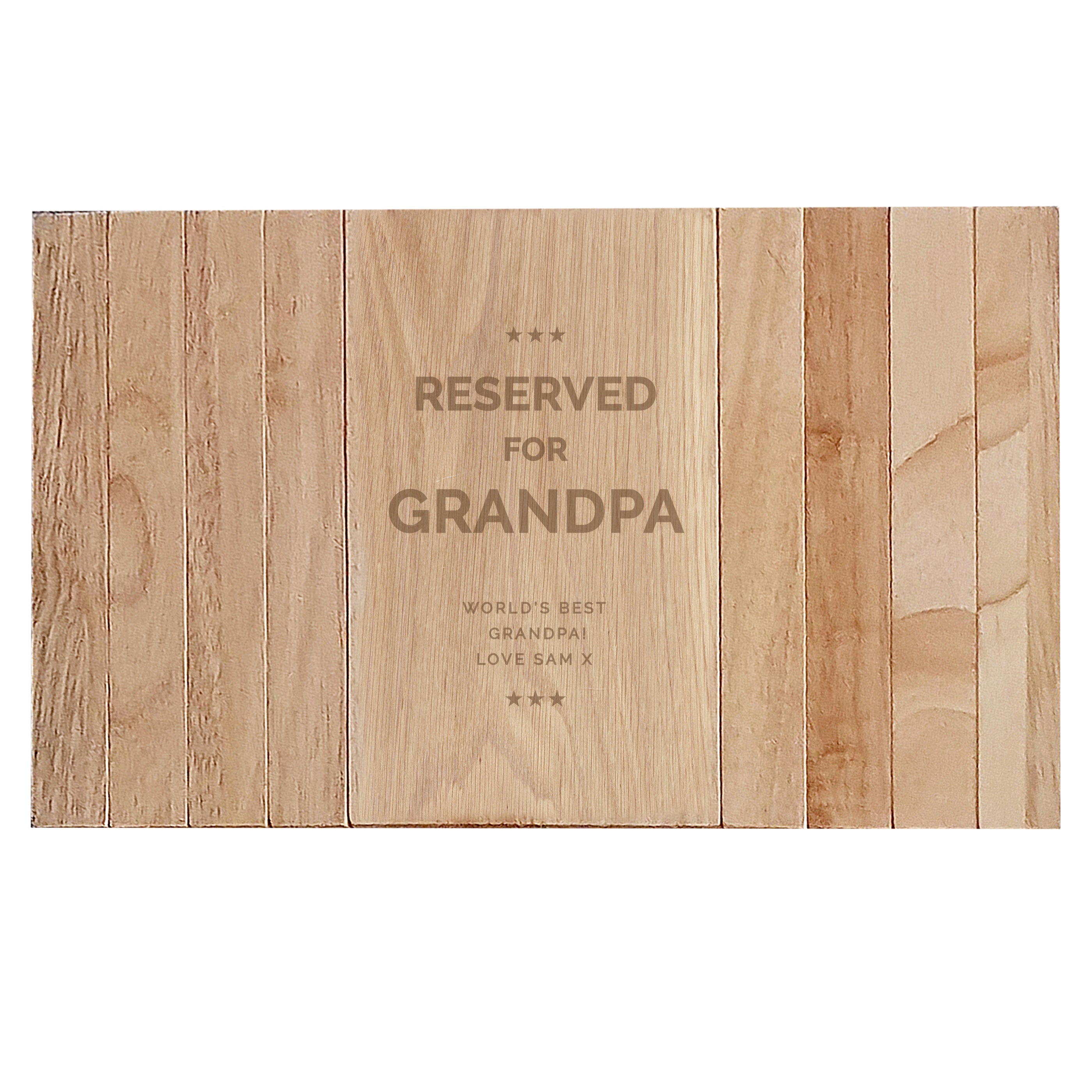 Personalised Reserved For Wooden Sofa Tray - gift & personalise