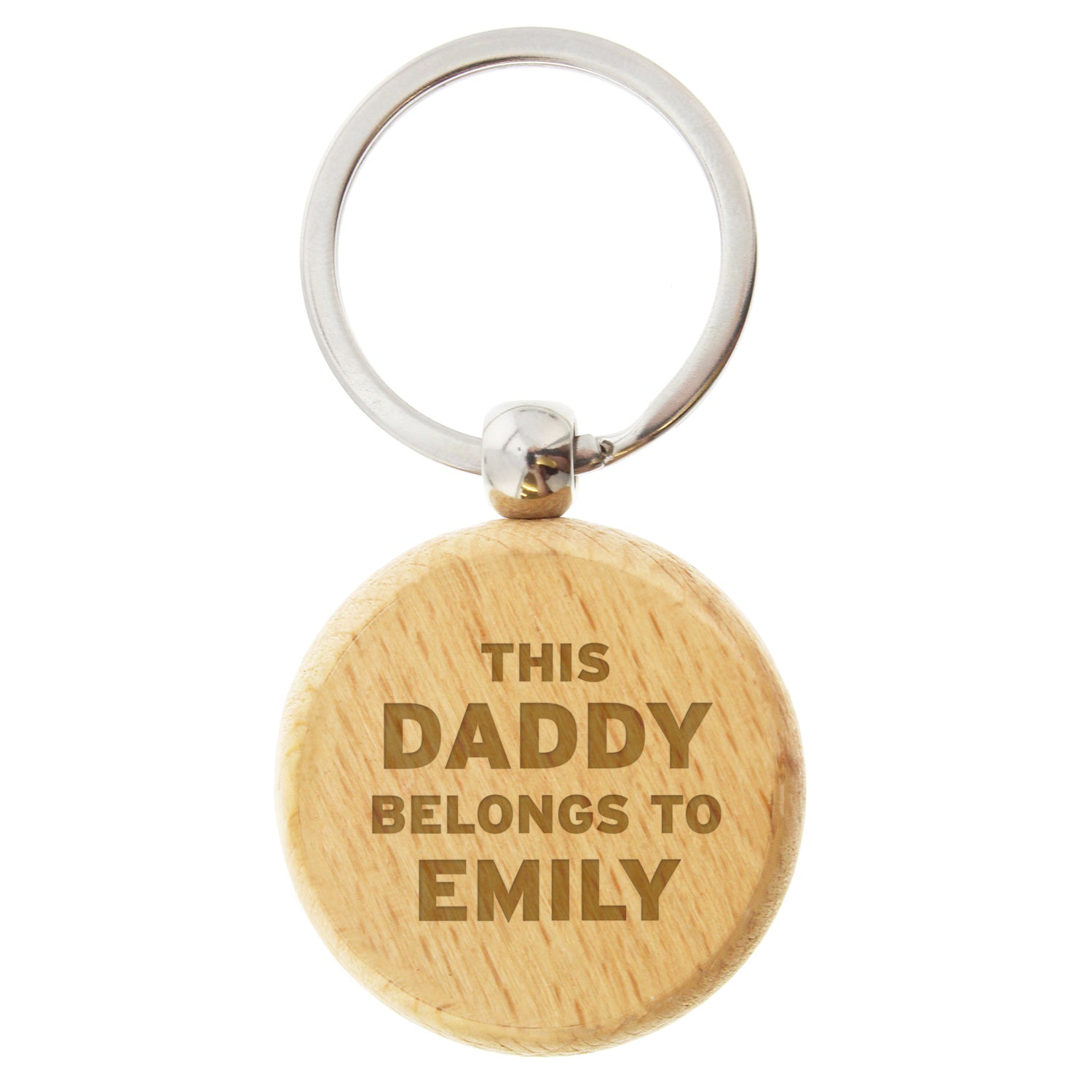 Personalised This...Belongs To Wooden Keyring - gift & personalise