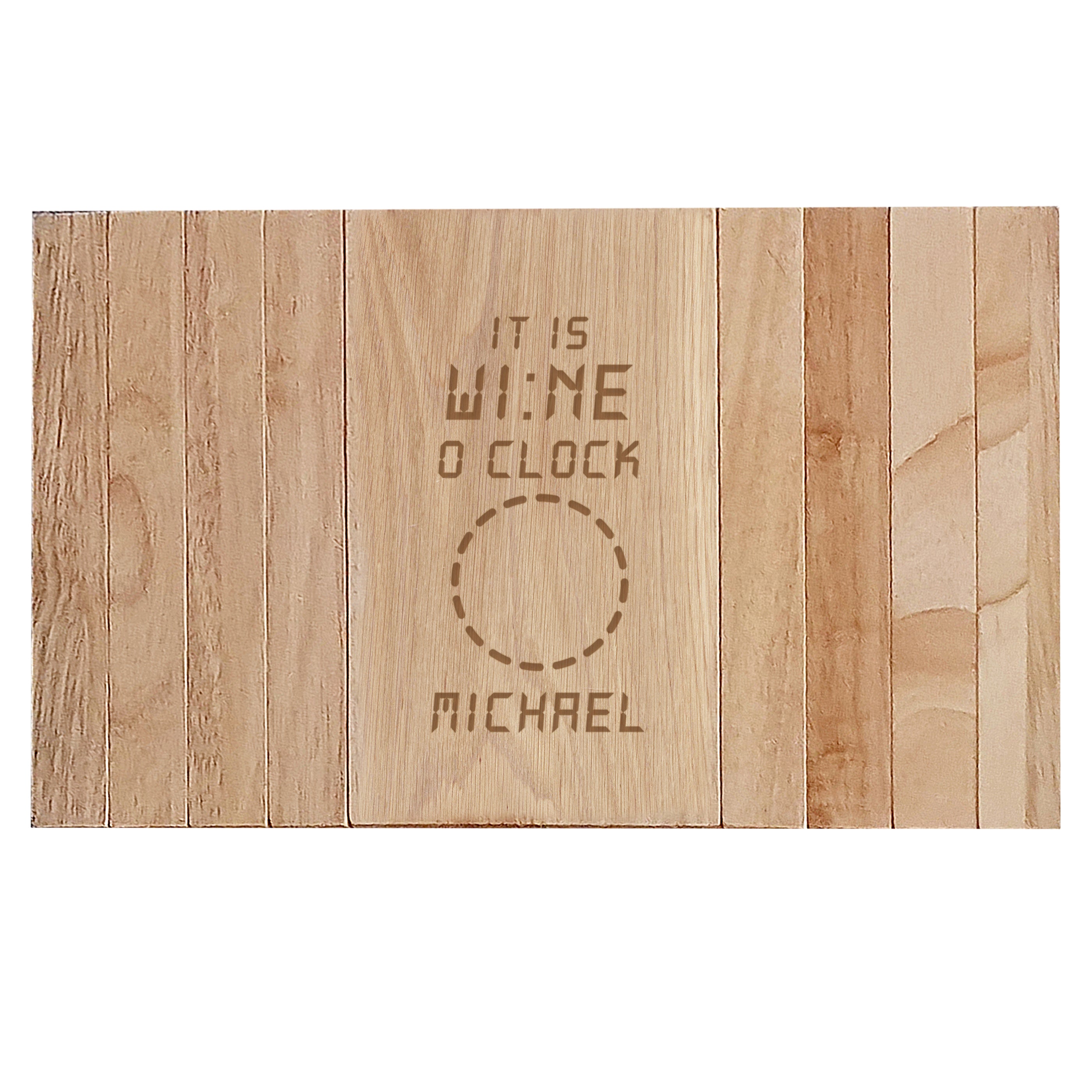 Personalised Its Wine O'Clock Wooden Sofa Tray - gift & personalise