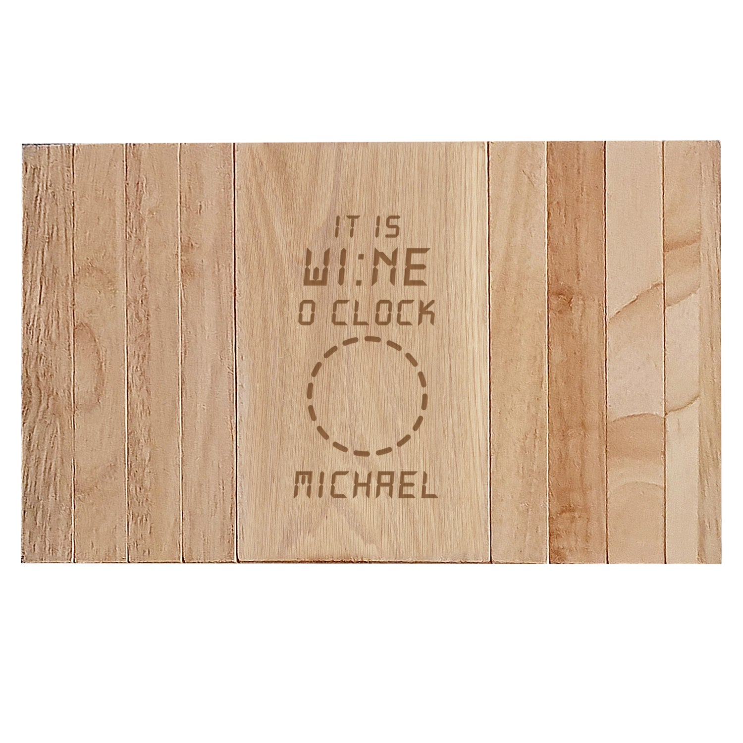 Personalised Its Wine O'Clock Wooden Sofa Tray - gift & personalise