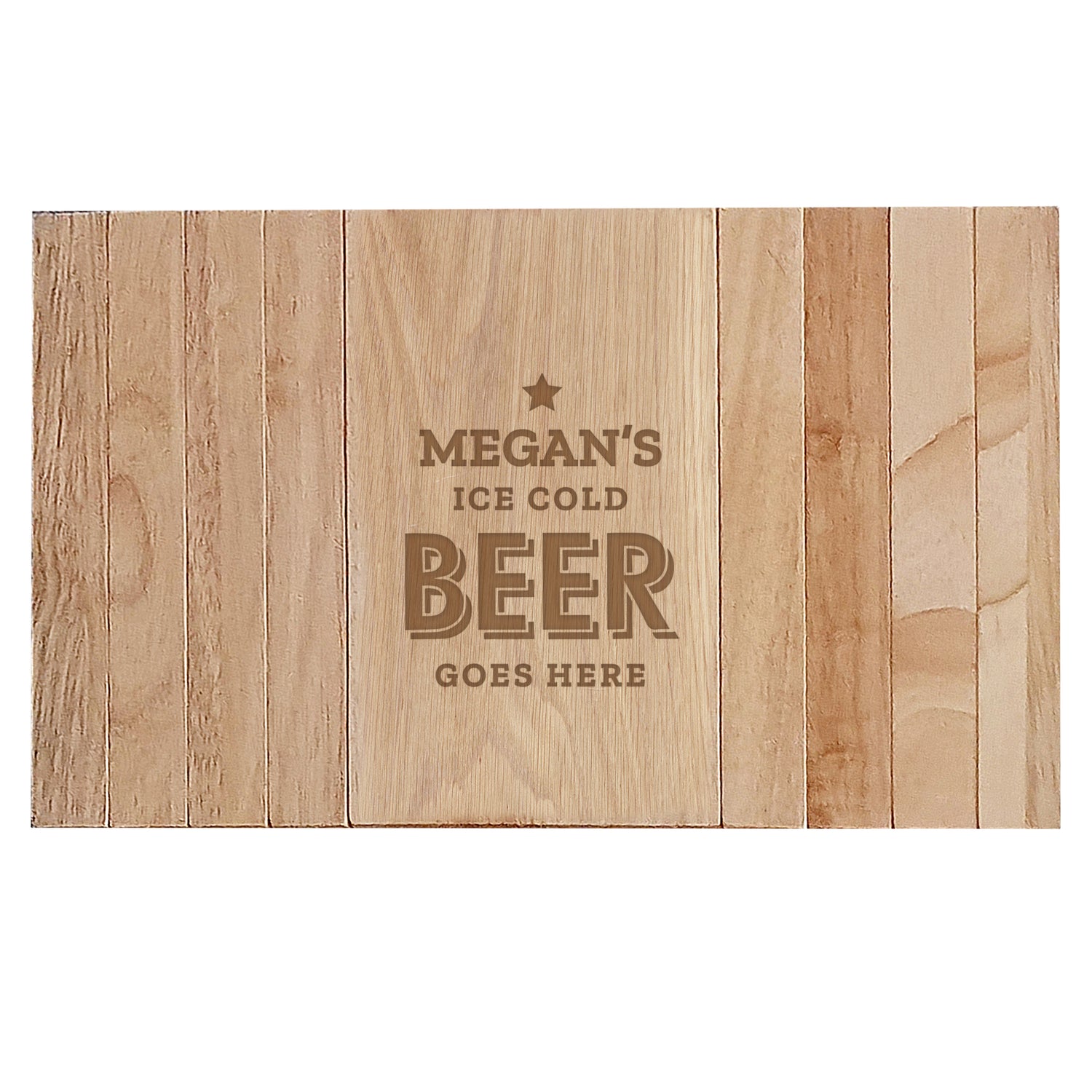 Personalised Beer Goes Here Wooden Sofa Tray - gift & personalise