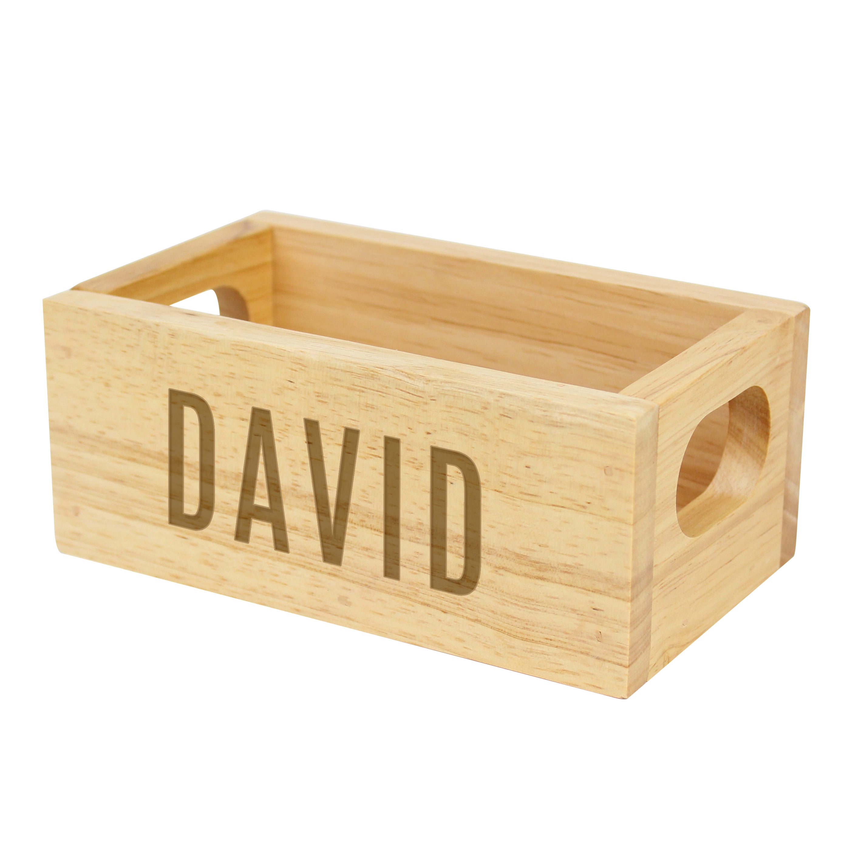 Personalised Name Only Mini Wooden Crate - gift & personalise