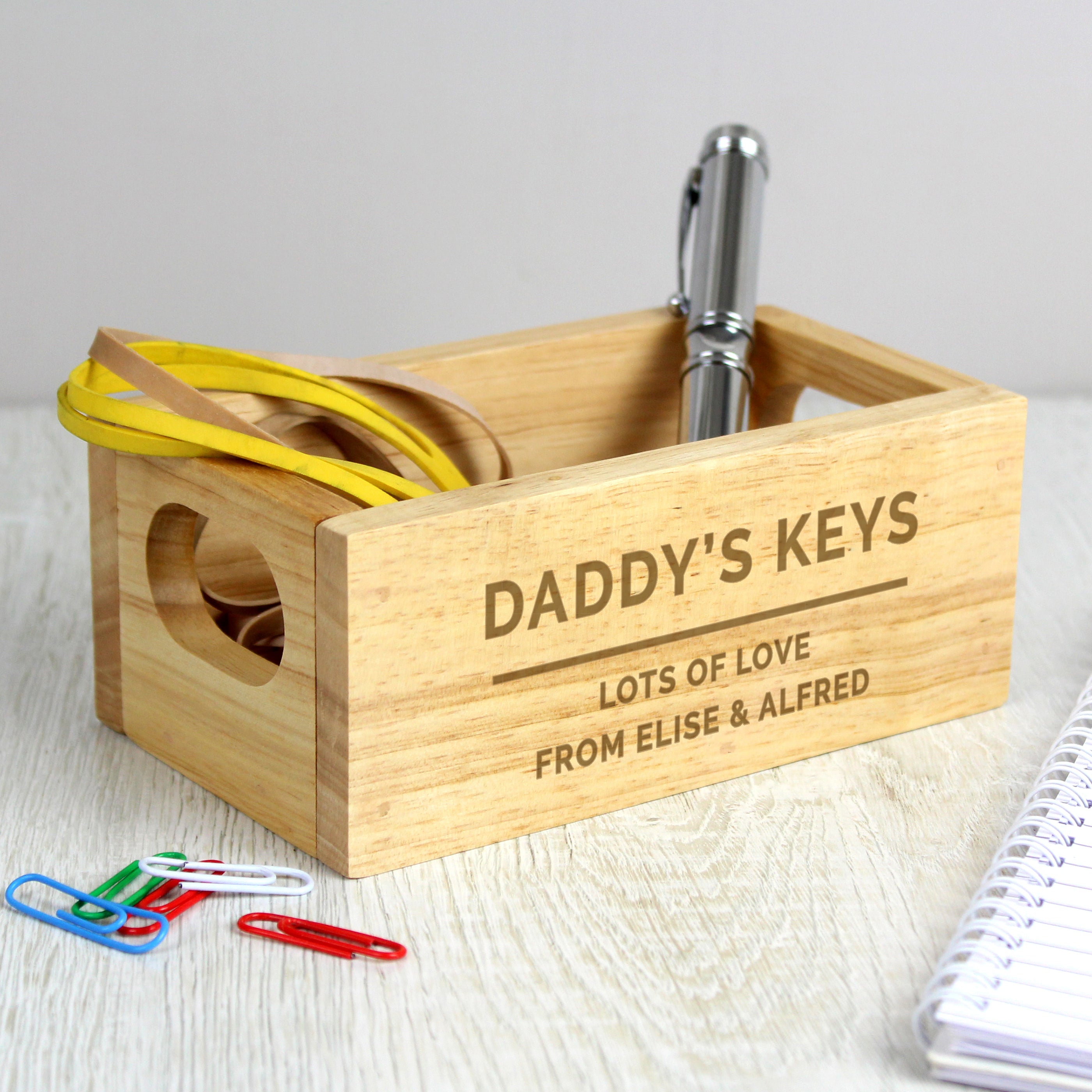 Personalised Free Text Mini Wooden Crate - gift & personalise