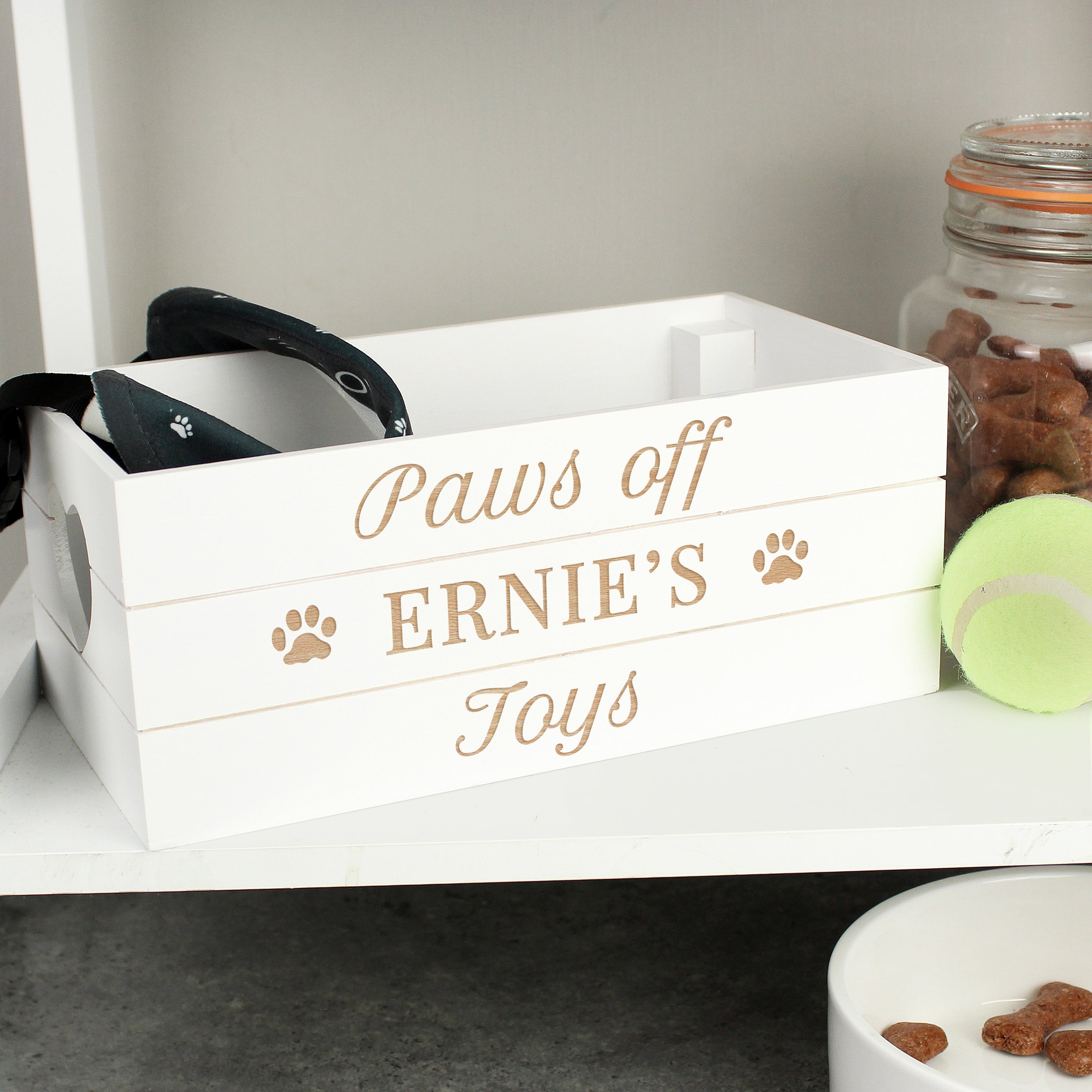 Personalised Pets White Wooden Crate - gift & personalise